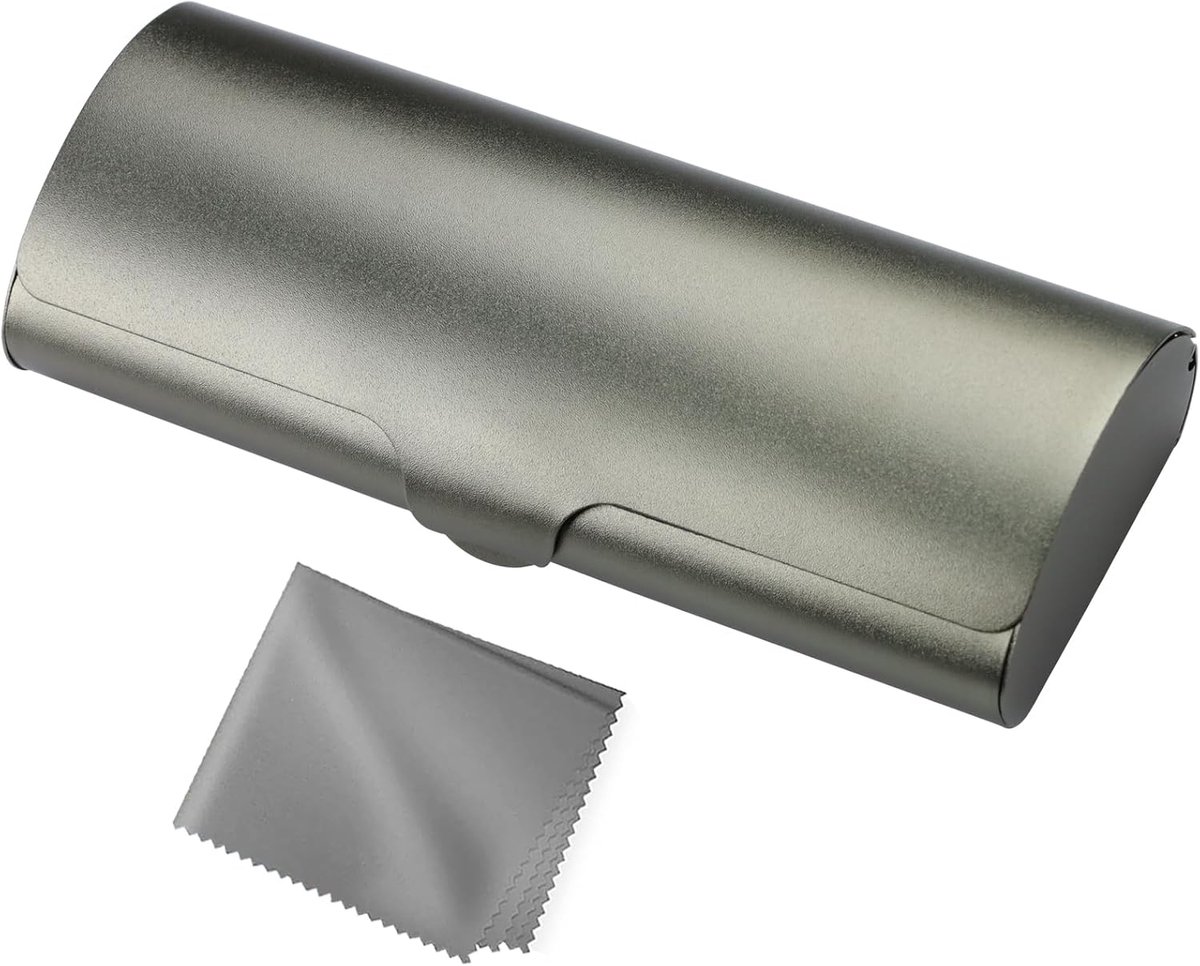 Brilcase Lichtgewicht Aluminium Hard Schaal - Inclusief Microvezeldoek - Voor Zonnebrillen en Leesbrillen - SnelShoppen