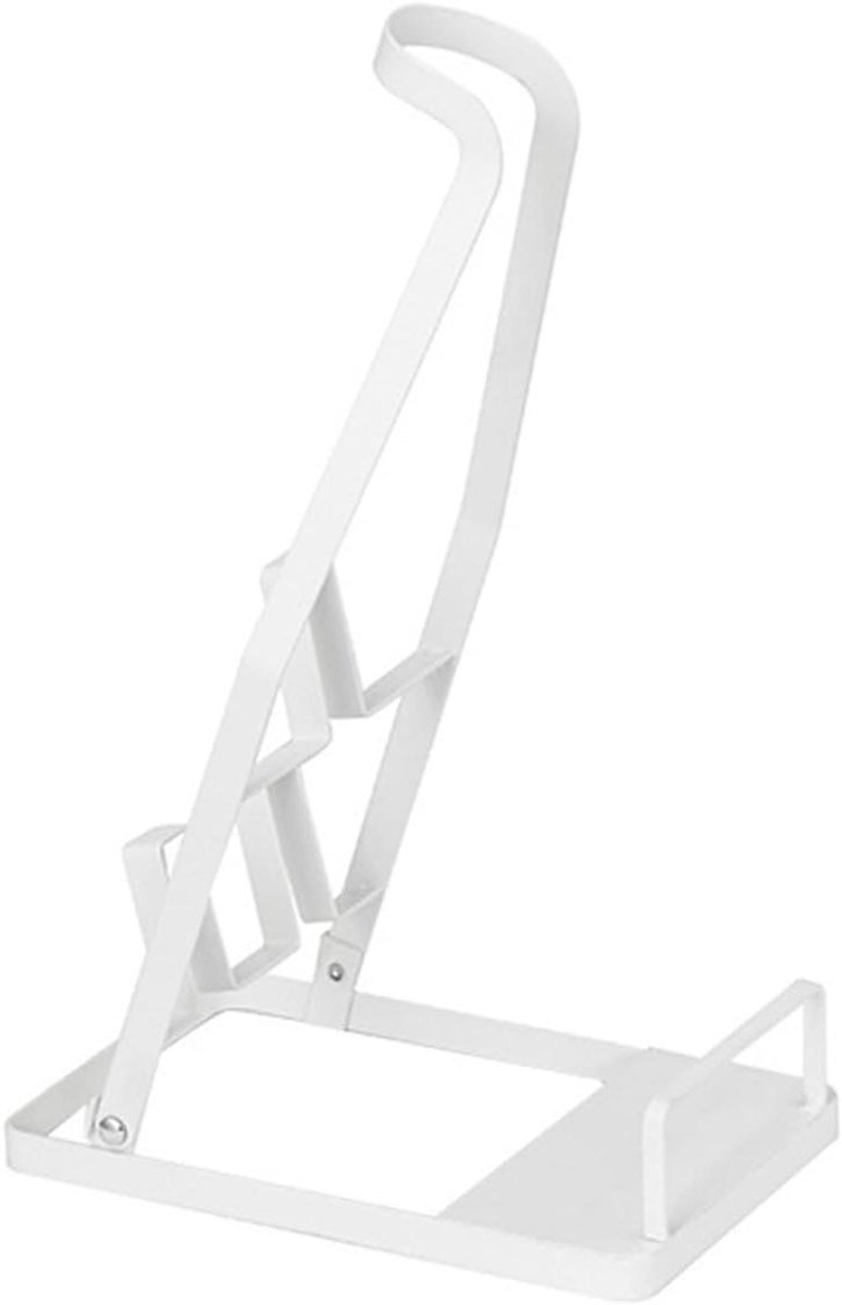 Stofzuiger Opbergstandaard - Stofzuigerrek Huishouden - Reinigingsruimte Organiseren - Zelfdragend Metalen Rek - 24 x 40.5 cm - Wit