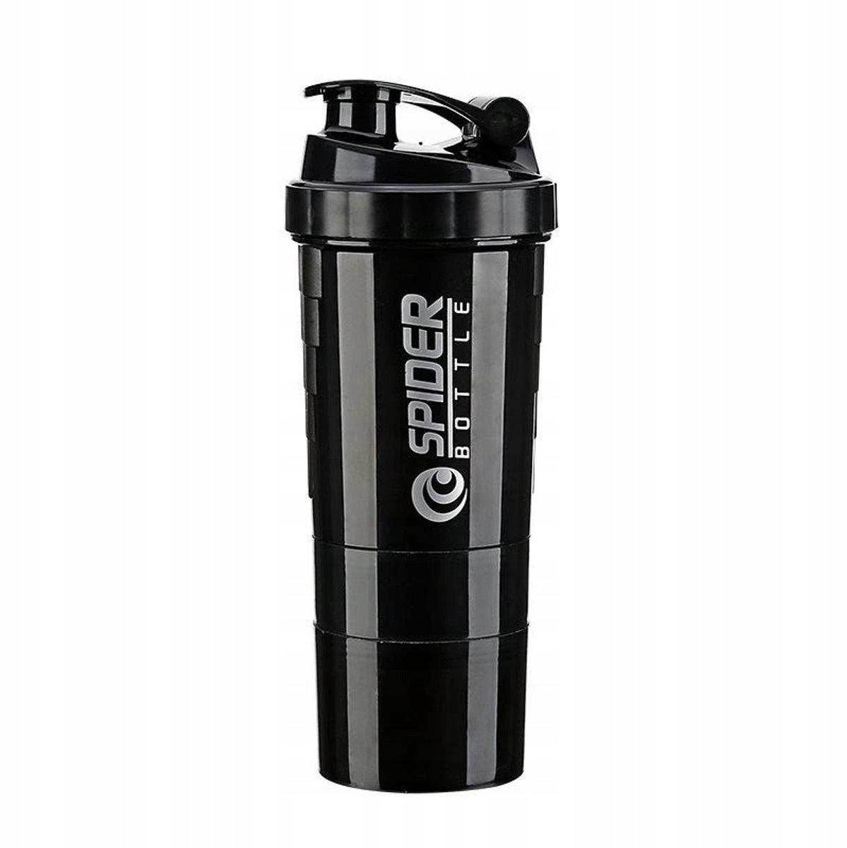 Spinfles 2Go Shaker Zwart 500ml - Perfect Mix
