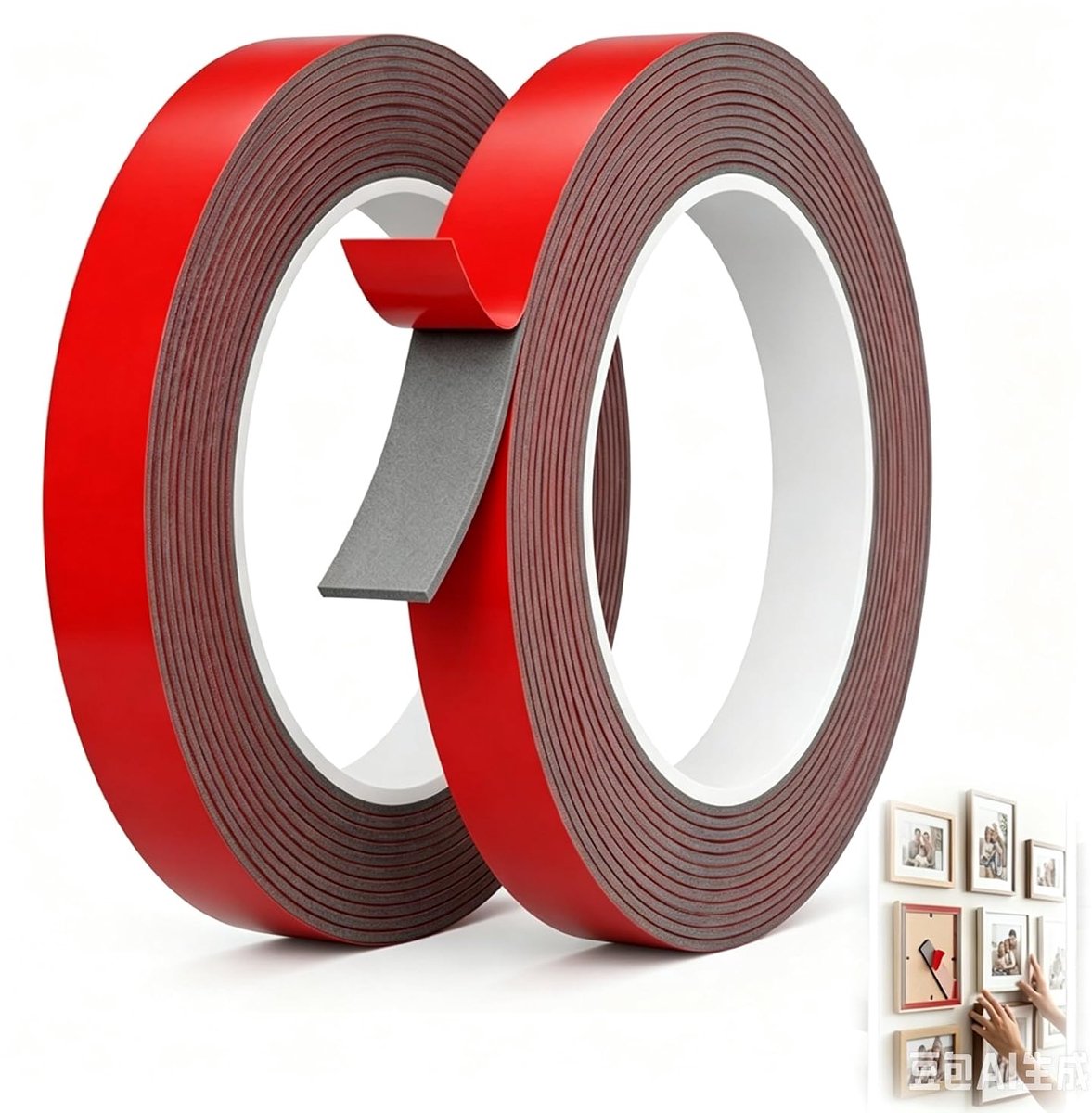 Dubbelzijdige tape 19mm - extra sterke schuimtape - watervast en hittebestendig - ideaal voor wanddecoratie - ShopVlot