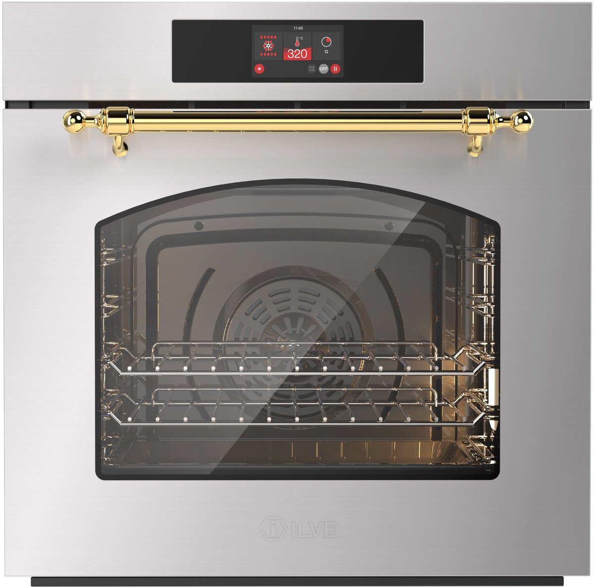 ILVE Oven 60 cm A+ clas 30 / 320 graden RVS Messing - Inbouw