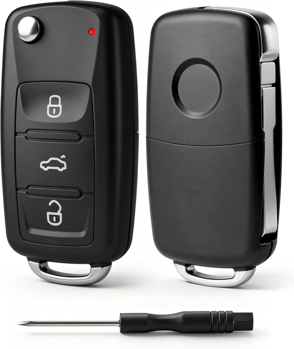Autosleutelbehuizing 2 Stuks - Geschikt voor VW Golf MK6, Polo, Tiguan - 3 Knoppen - ShopVlot