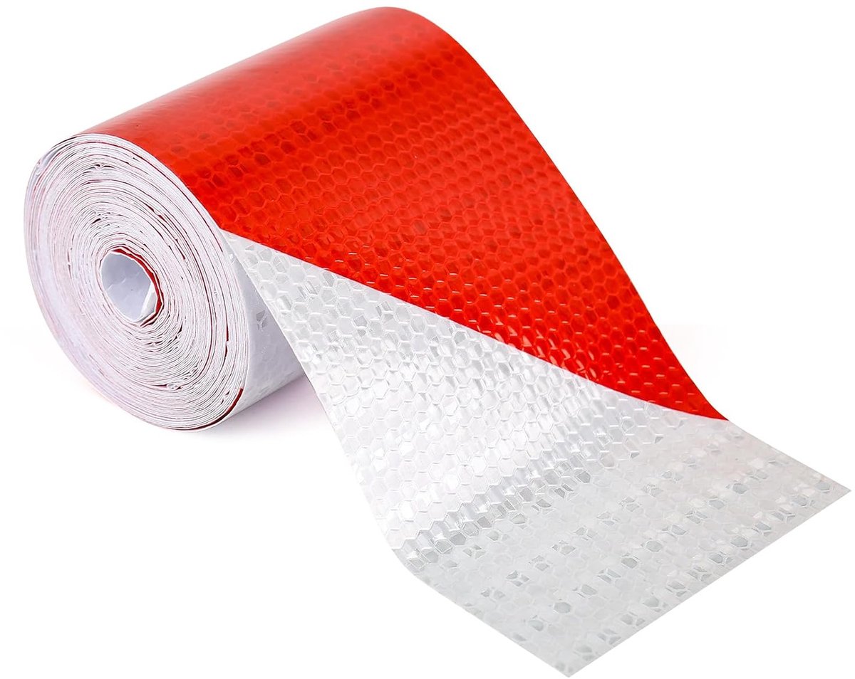 Reflecterende Zelfklevende Tape 10 m x 10 cm - Hoogzichtbare Waarschuwingsband - Waterdicht en Flexibel - ShopVlot