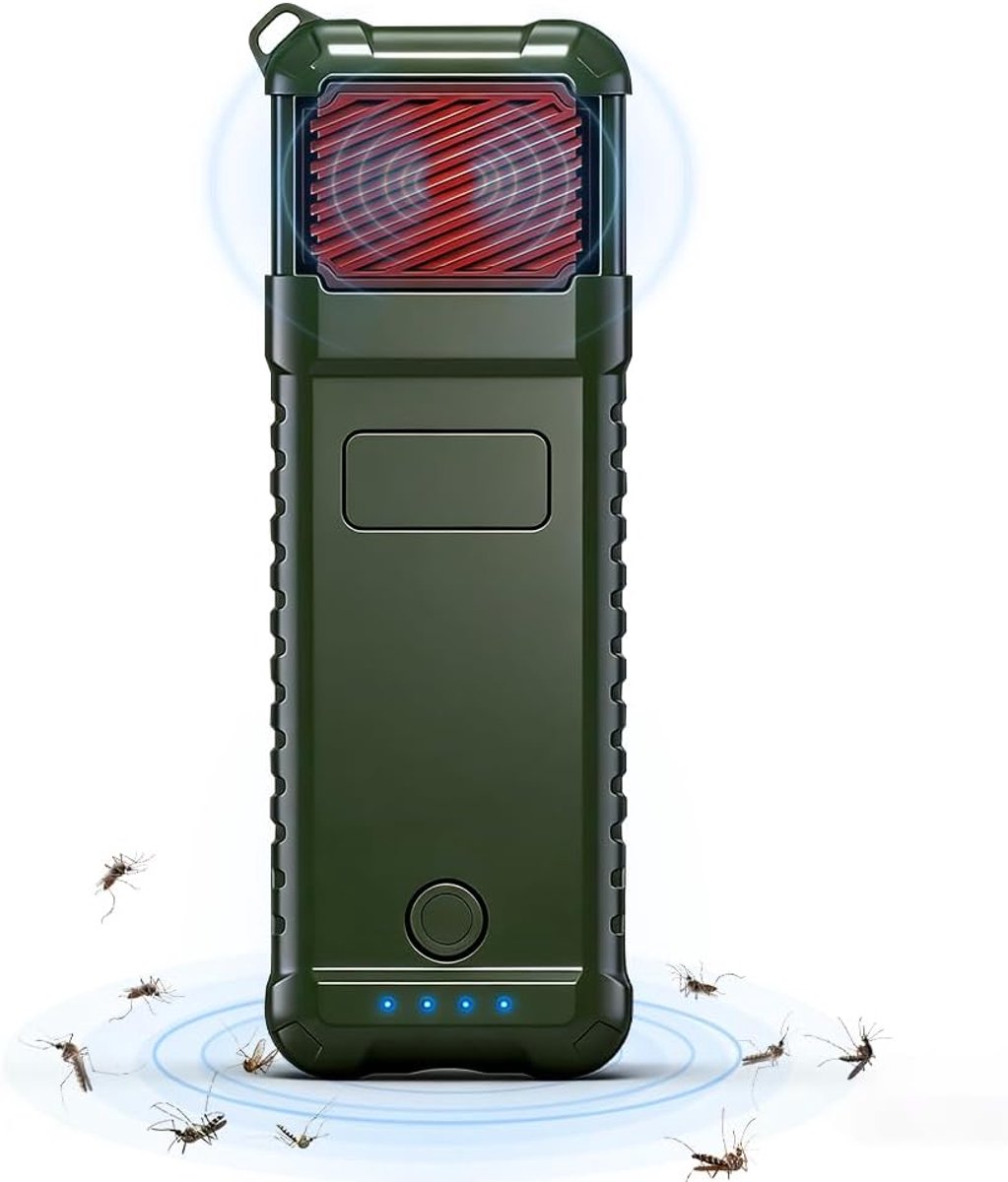 Draagbare muggenbescherming - elektrische muggenafweer - USB-C-opladen - ideaal voor outdoor gebruik - ShopVlot