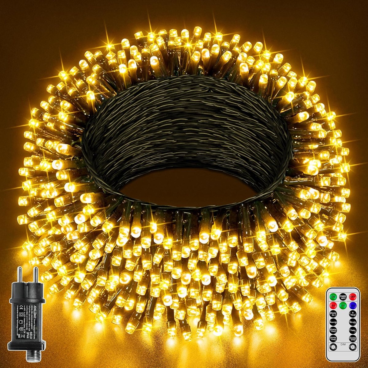 Buitenverlichting 20 m 200 LED - Warm wit - IP44 waterdicht - Creëer een gezellige sfeer - ShopVlot