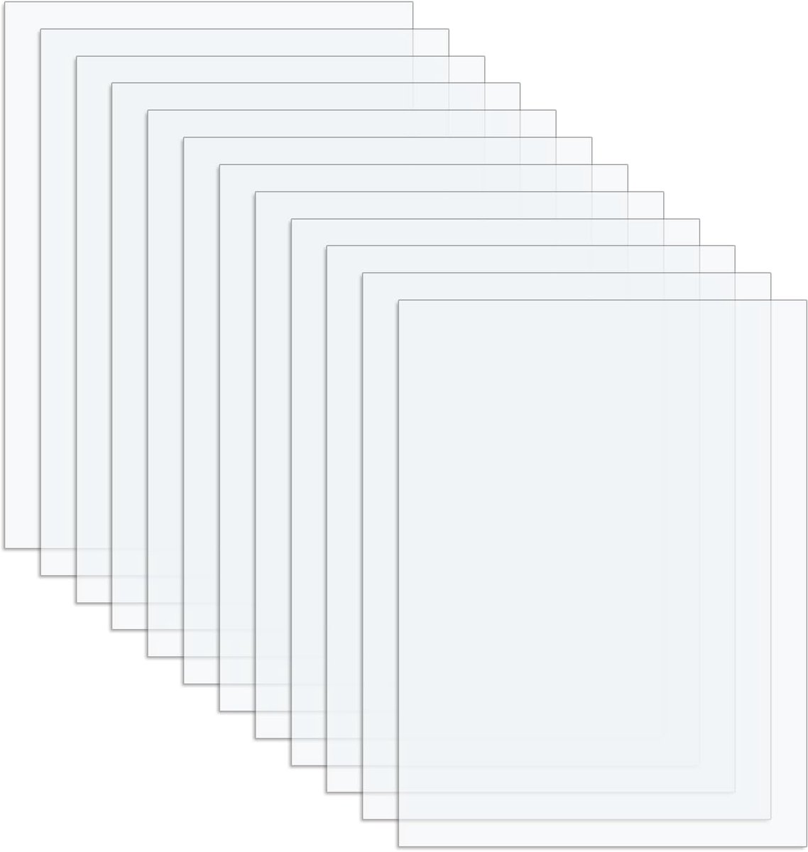 Acrylaat platen A4 12 stuks - 1mm transparant - sterk en lichtgewicht - ideaal voor DIY projecten - ShopVlot