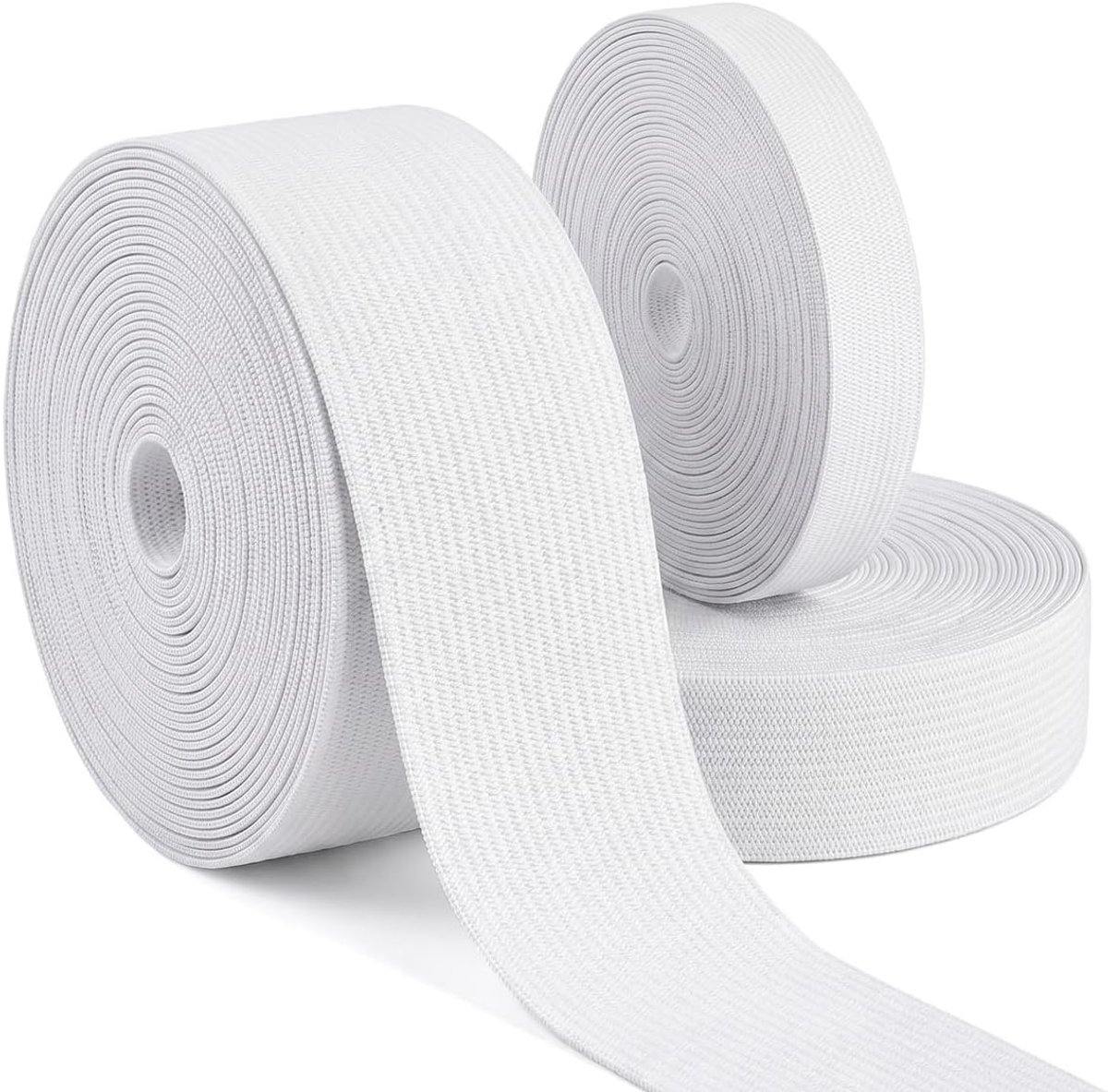 Elastisch Naaiband 15M - 15/25/30mm Breed - Wit Multifunctioneel - Ideaal voor Knutselen - ShopVlot