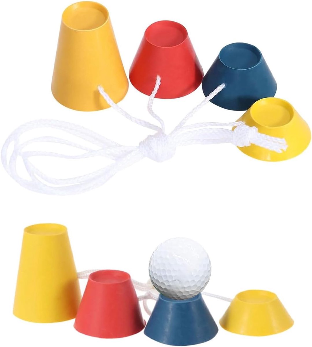 Jumbo golf tees set van 4 - rubber winter golf tees - stabiele basis - ideaal voor koude omstandigheden - ShopVlot