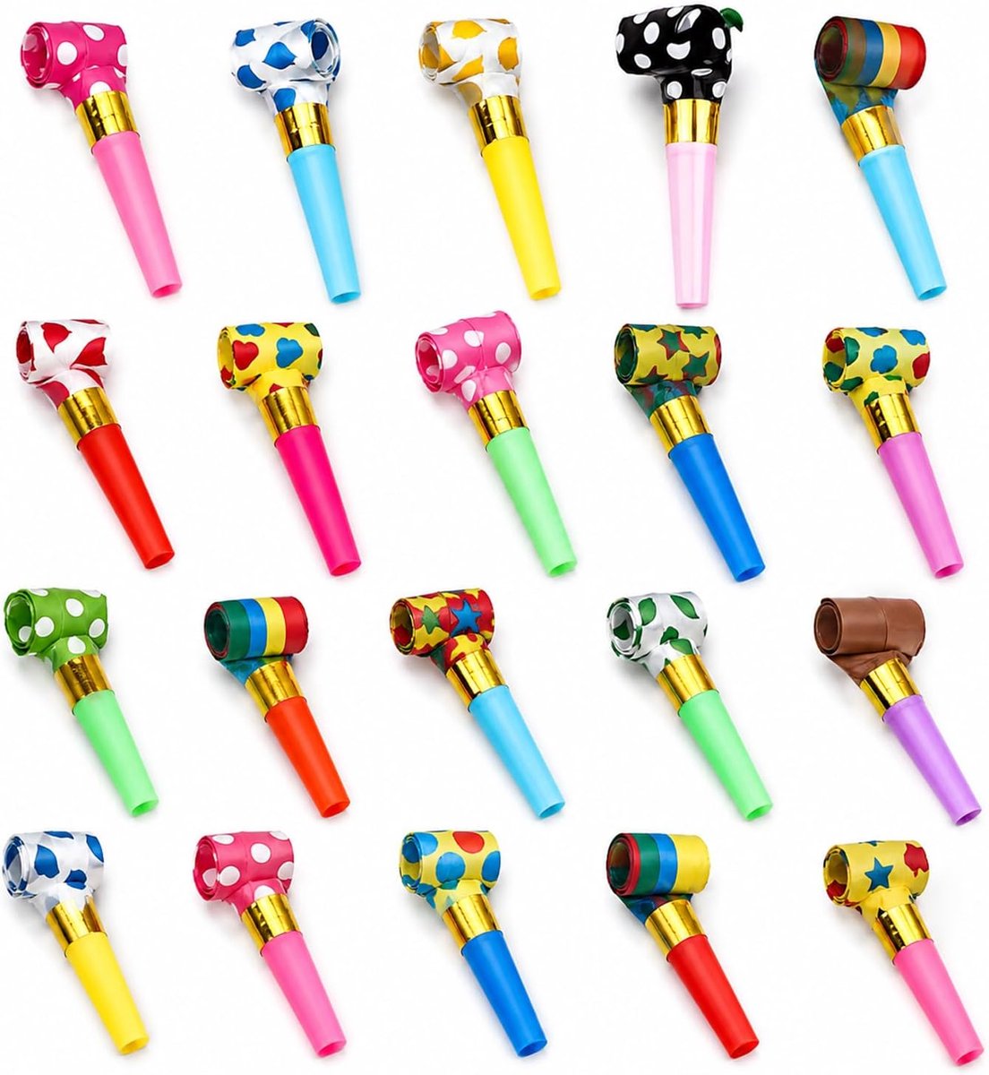 Trommeltjes voor kinderverjaardag - kleurrijk plastic - opblaasbaar speelgoed - grappig geluid - ShopVlot