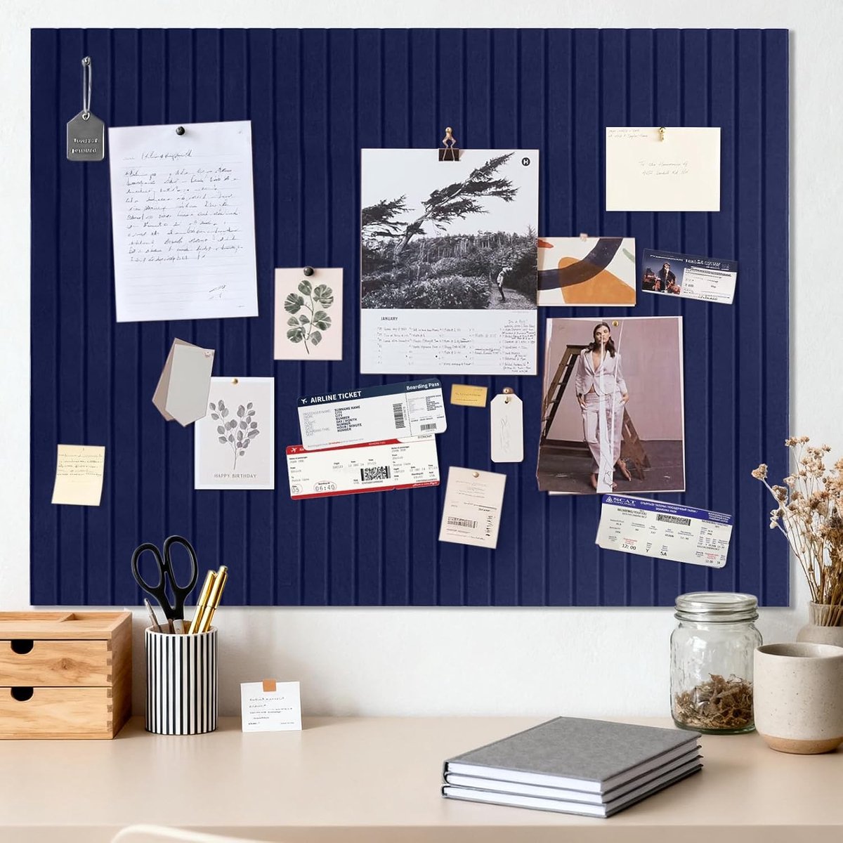 Pinbord Groot 40x60 cm - Zelfklevend Vilt - Decoratief Memoboard - Geen gaten of sporen - ShopVlot