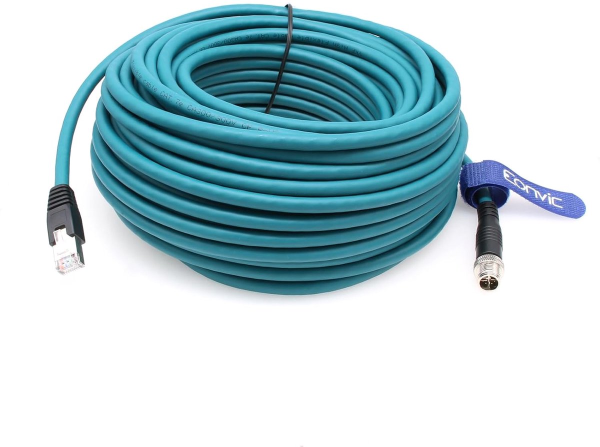 Ethernet kabel M12 X-Type 8 positie - RJ45 Cat-7e - Waterdicht - Voor industriële netwerken - ShopVlot