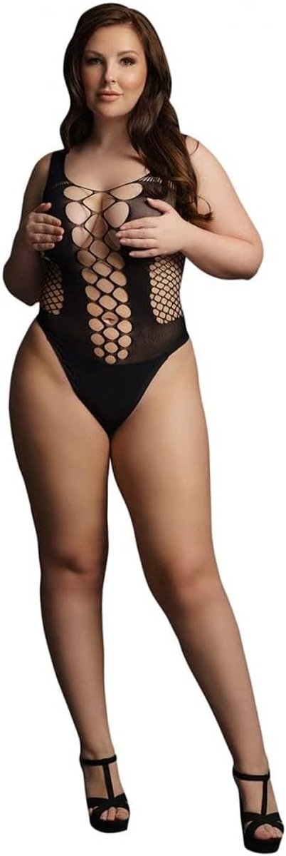 Teddy Contrast Fence Net - Zwart - Hoge kwaliteit - Perfect voor een verleidelijke look - ShopVlot