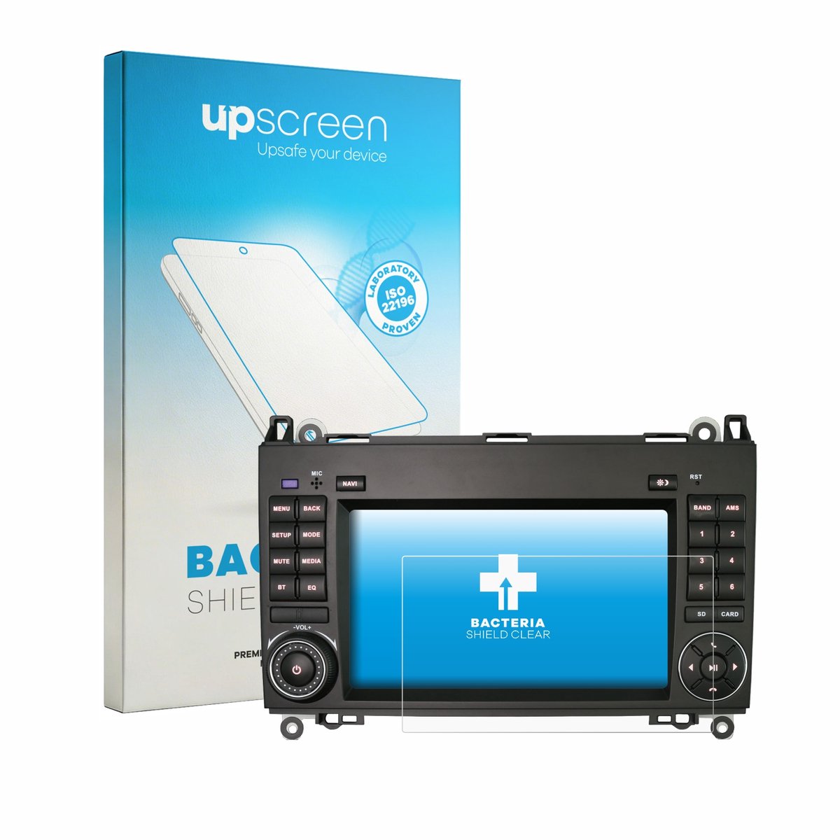 upscreen - Screenprotector voor Erisin ES5572B 7" - Folie Beschermfolie transparant antibacterieel