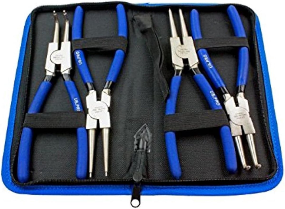 Snapring tangen set 4-delig - 9 inch - interne en externe tangen - veelzijdig gebruik - ShopVlot