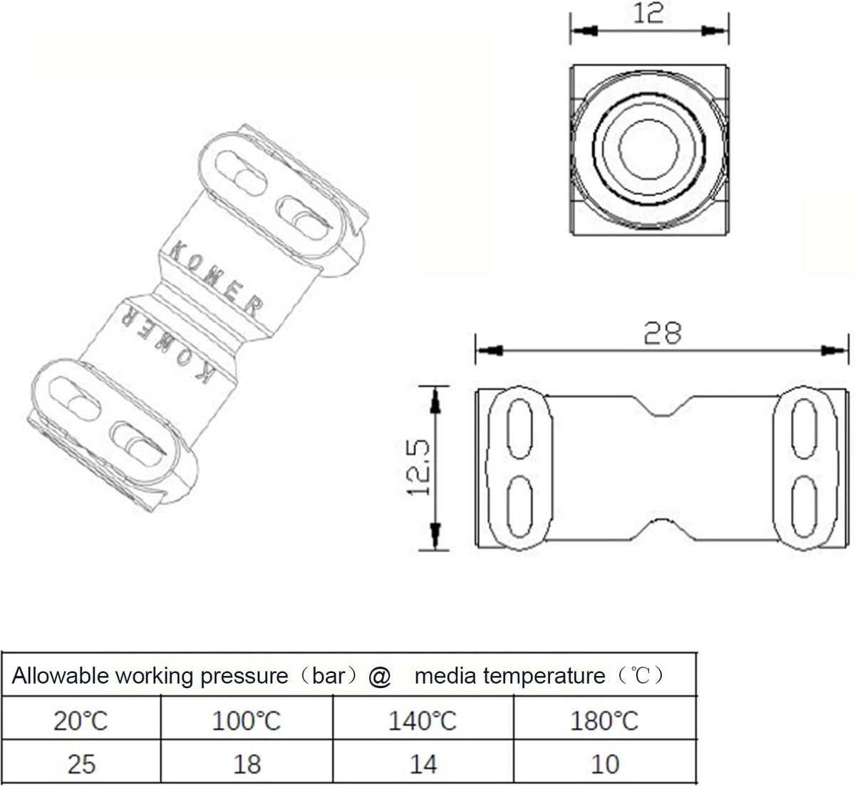 Koffiezetapparaat I-vormige vloeistofconnector - Thermoblock connector - Voor Jura E C F S X Z - Eenvoudig te vervangen - ShopVlot thumbnail 2