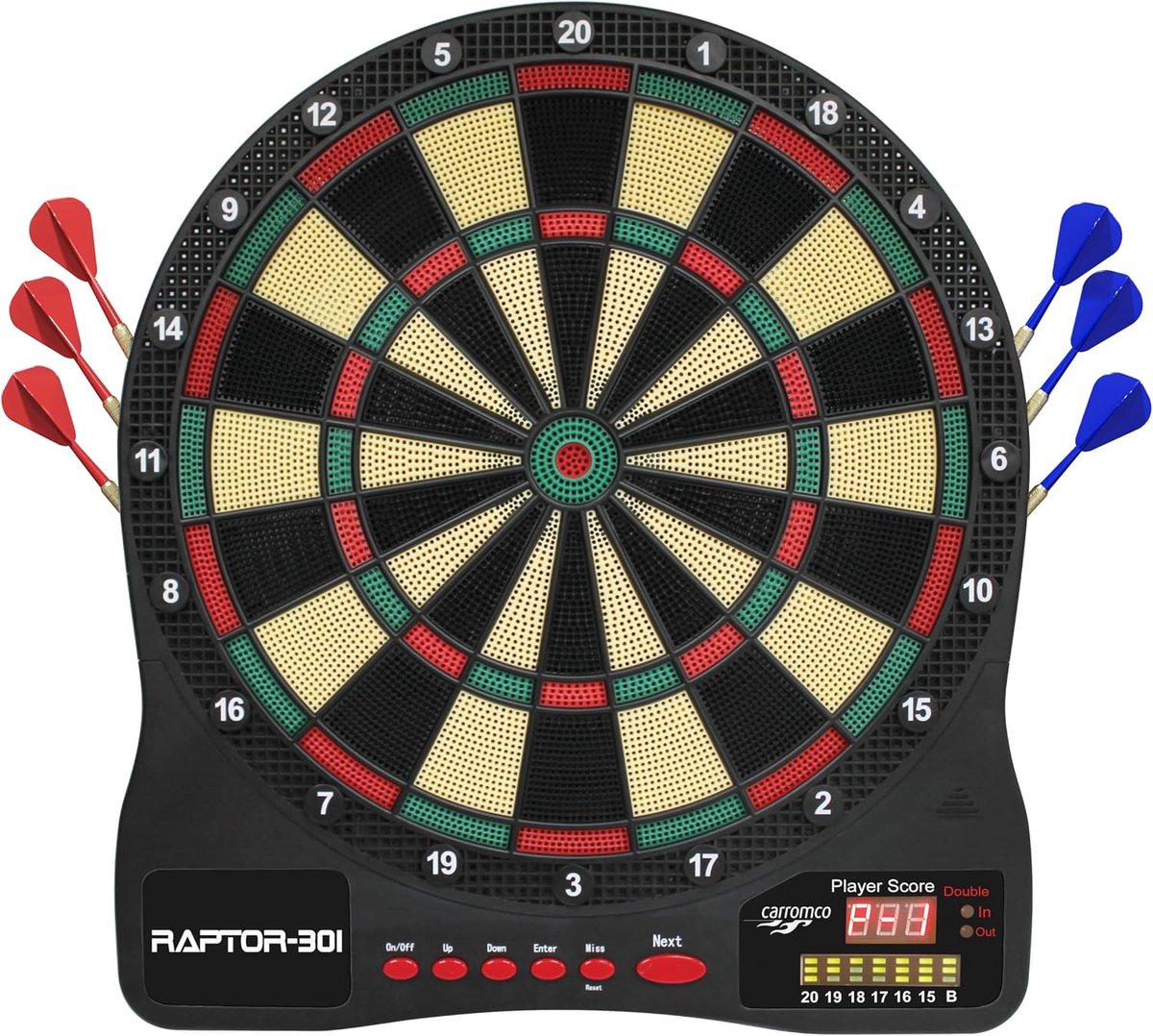 Elektronisch dartbord 44.4 x 39.5 cm - Zwart - Voor automatisch scoren - Perfect voor thuisplezier - ShopVlot
