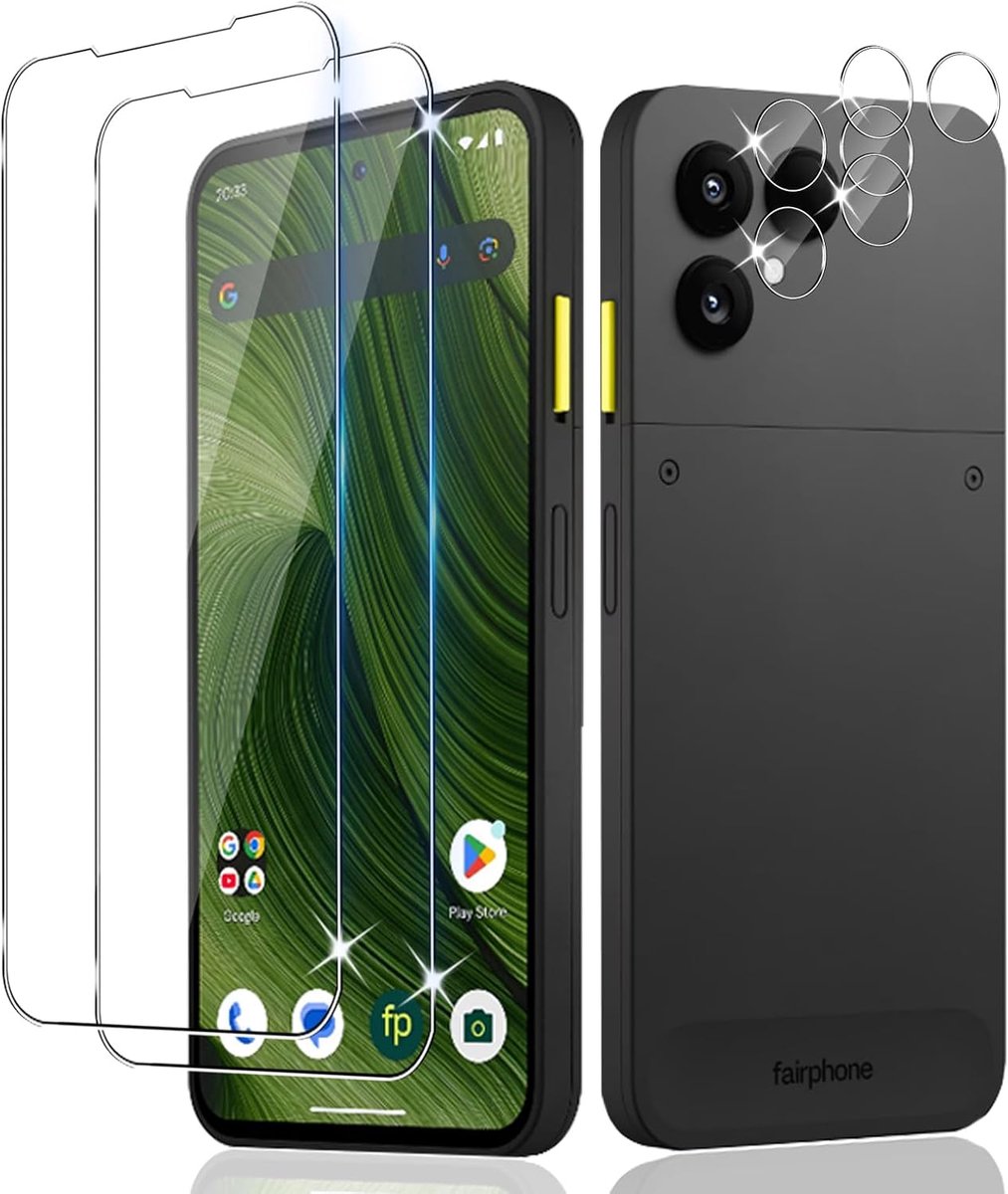 Beschermfolie Fairphone 6 - 2 + 2 stuks pantserglas - ultrahelder - maximale bescherming tegen krassen - ShopVlot
