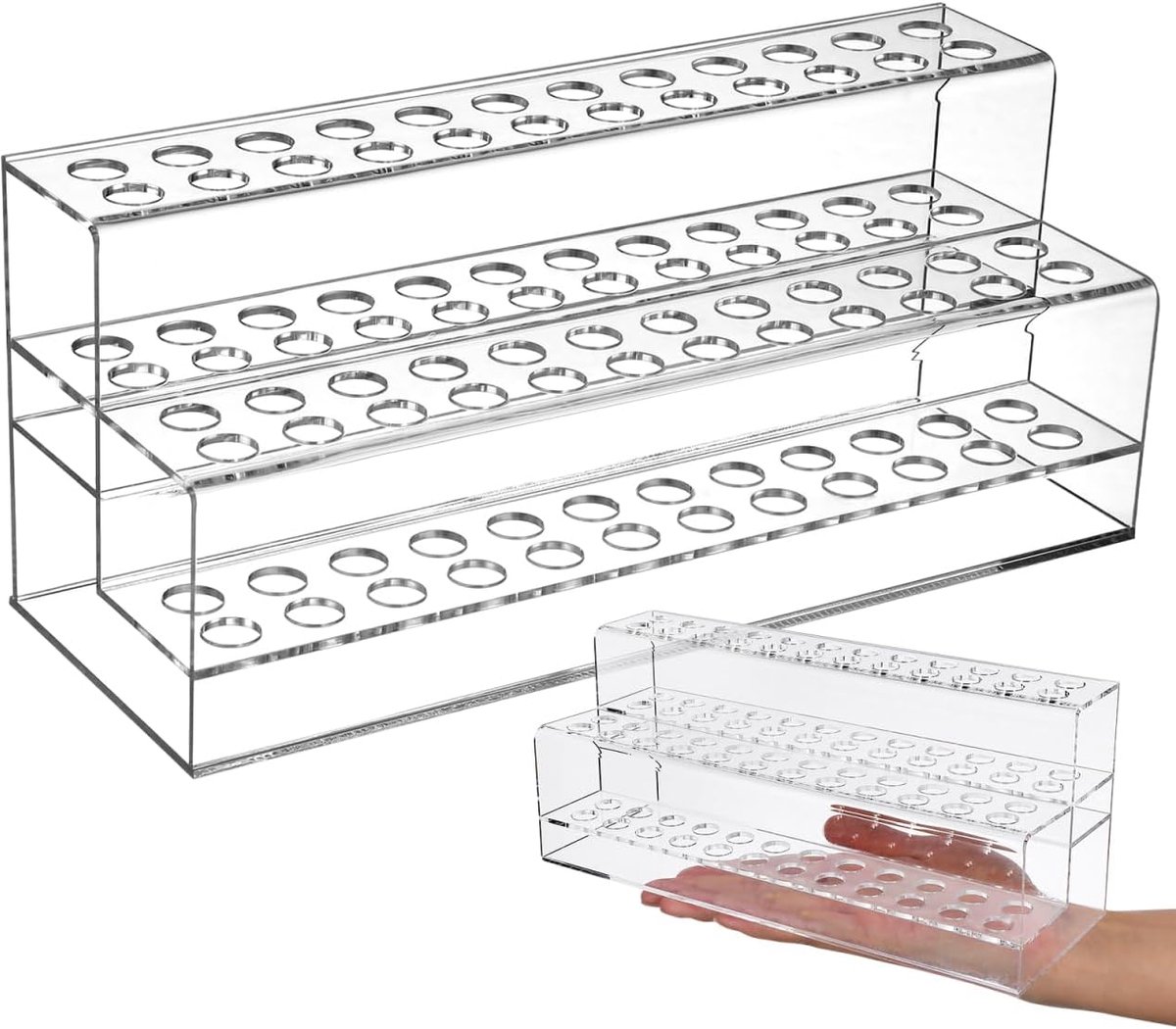 Pennenhouder 48 Locaties - Transparant Plastic - Marker Display Stand - Ideaal voor thuiskantoor - ShopVlot