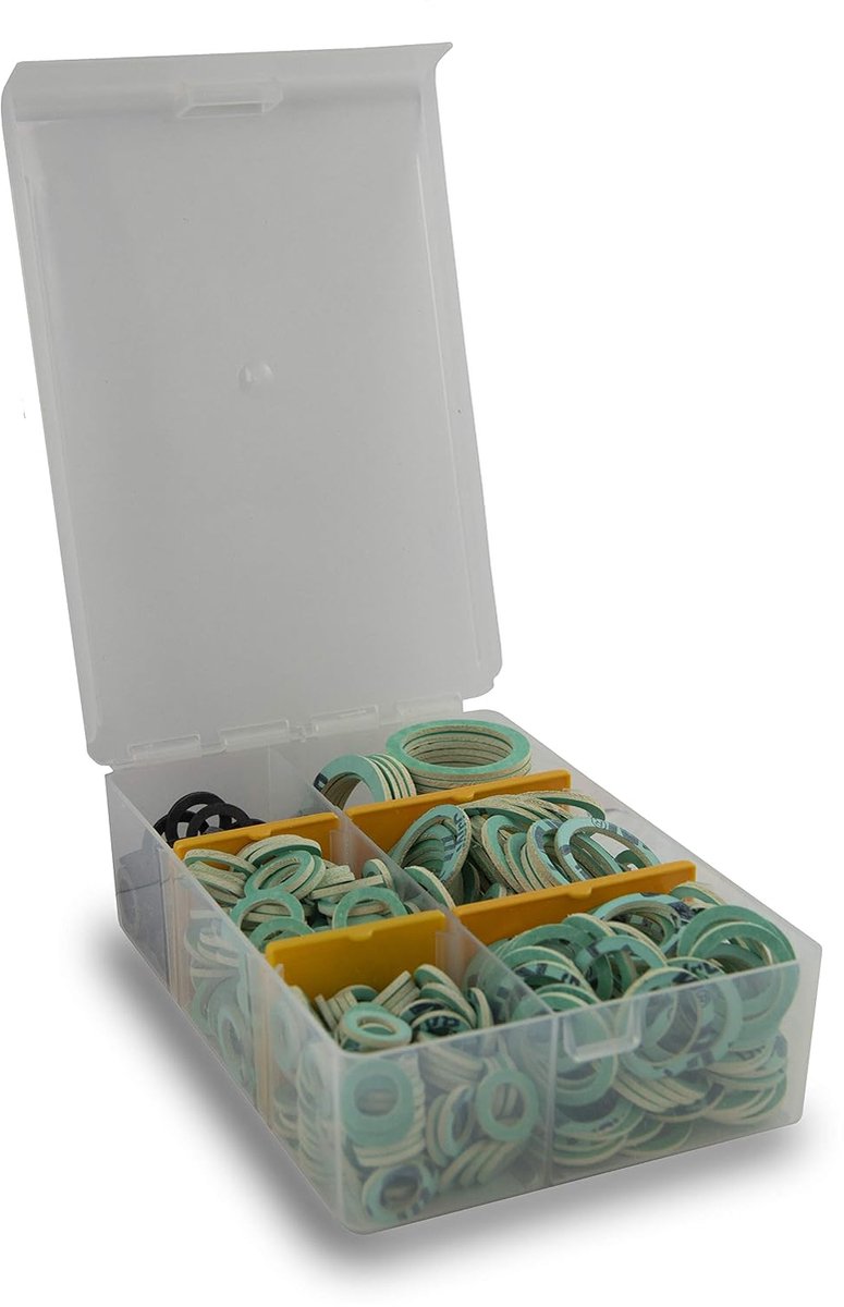 Sealing kit 100 vlakke afdichtingen - Tesnit® vezelafdichtingen - onderhoudsbox voor water en gas - ShopVlot