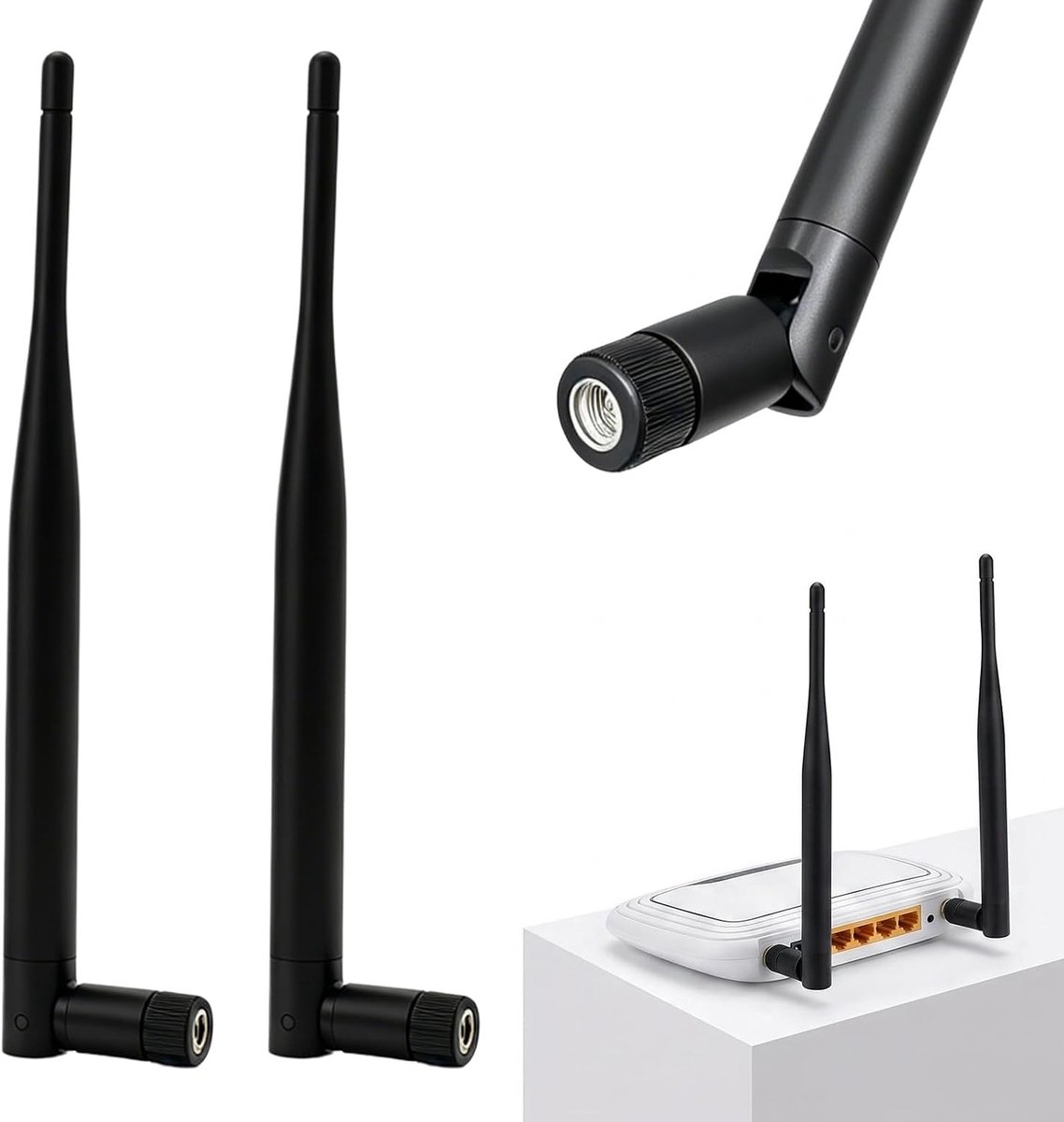 WLAN Antenne 6dBi MIMO Dual Band - SMA Plug - Verbeterde Wi-Fi Bereik - ShopVlot