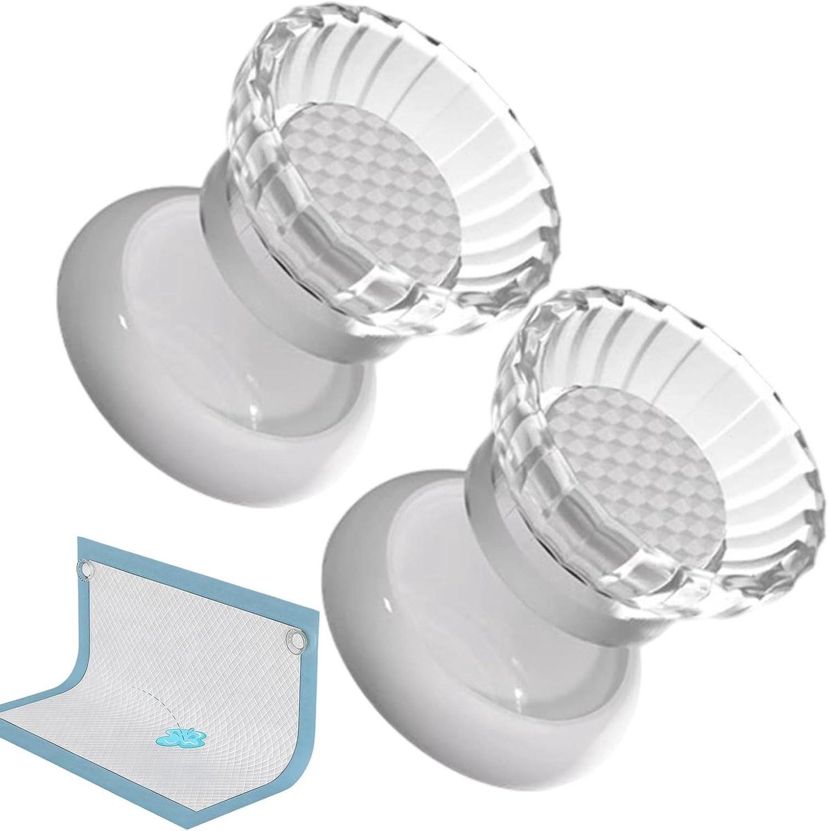 Honden Plasmat Houder - Plasmat Fixeer - Zindelijkheidstraining - 2 Delen - 4x2.3 cm - Wit