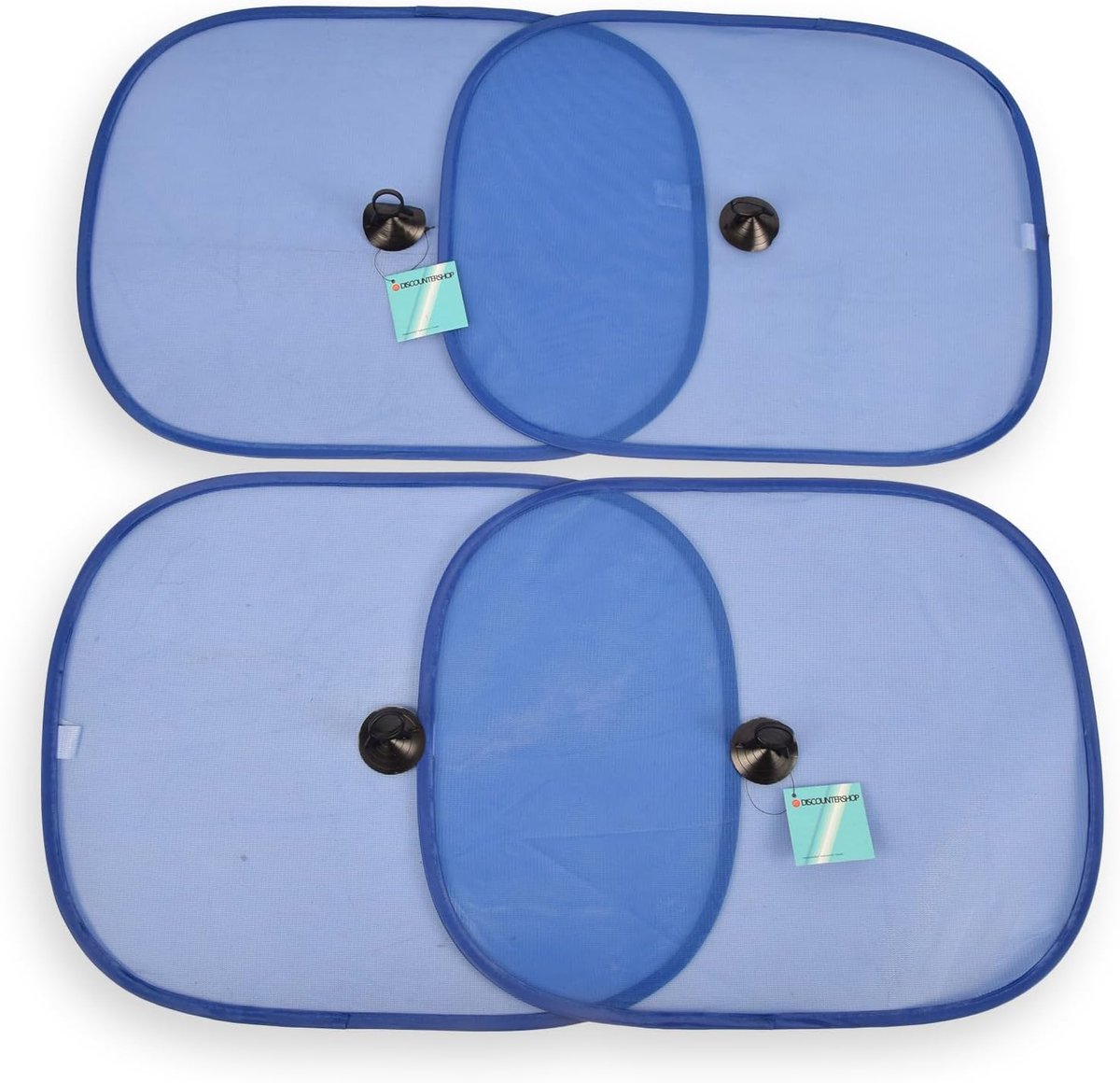 Zonneschermen set van 2 - 44 cm lengte - polyester en plastic - UV-bescherming voor kinderen en huisdieren - SnelShoppen