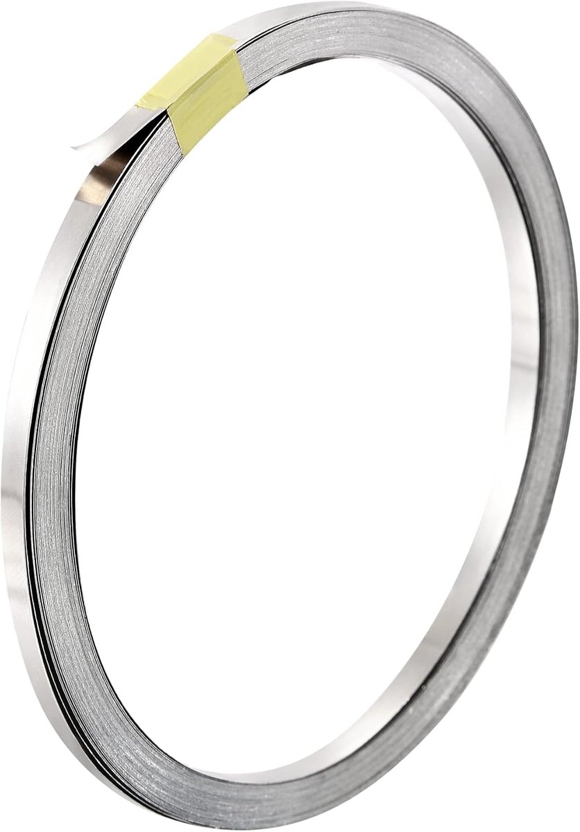 Sourcing map 10 m nikkelband, 0,1 x 3 mm nikkel strips zuiver nikkel plaat band voor batterijlassen, puntlassen