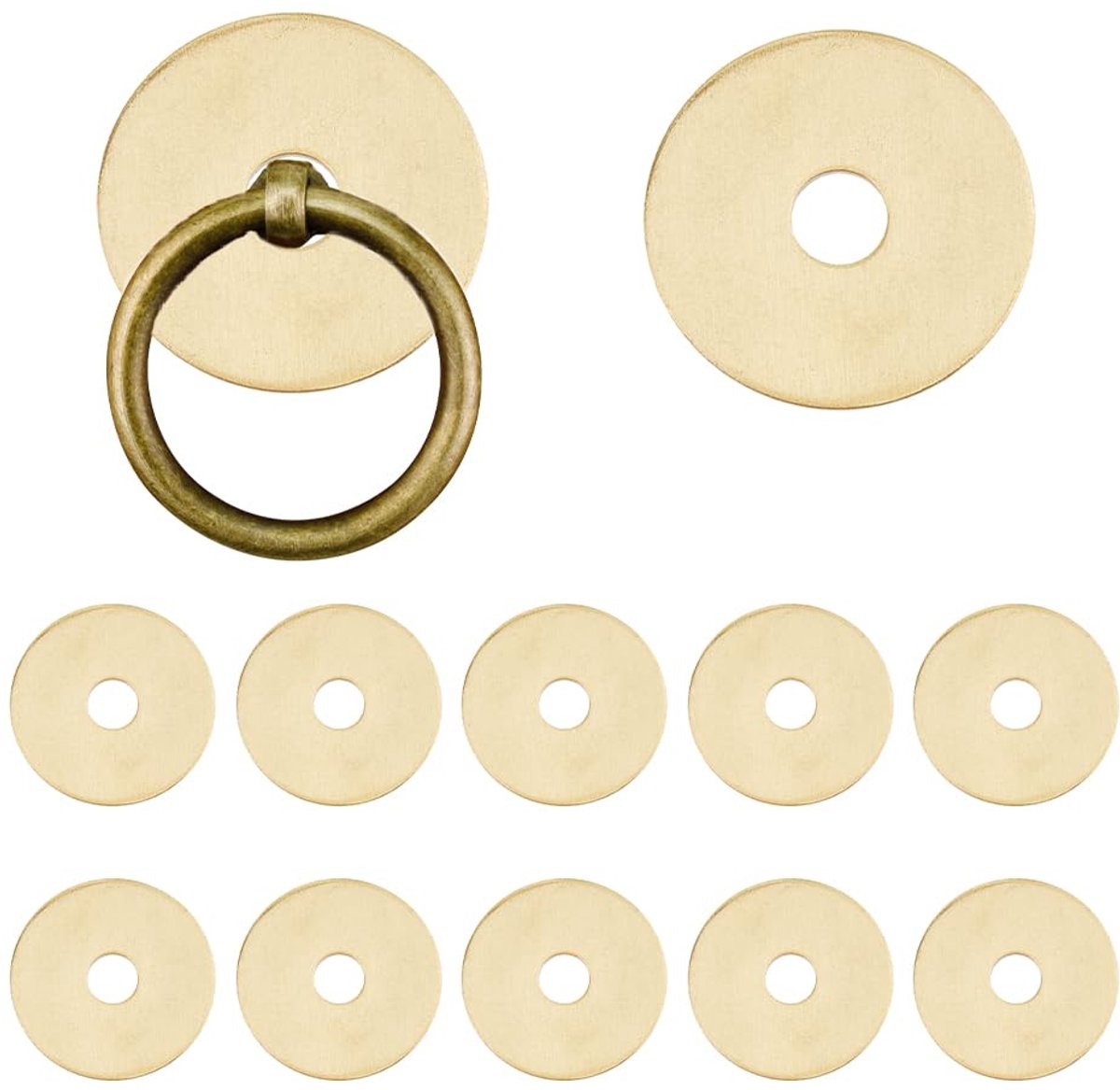 Ringen van messing, gouden montageplaten, afdichting, 30 mm, klassieke hardware, meubels, accessoires voor lade, commode, kast, decoratie
