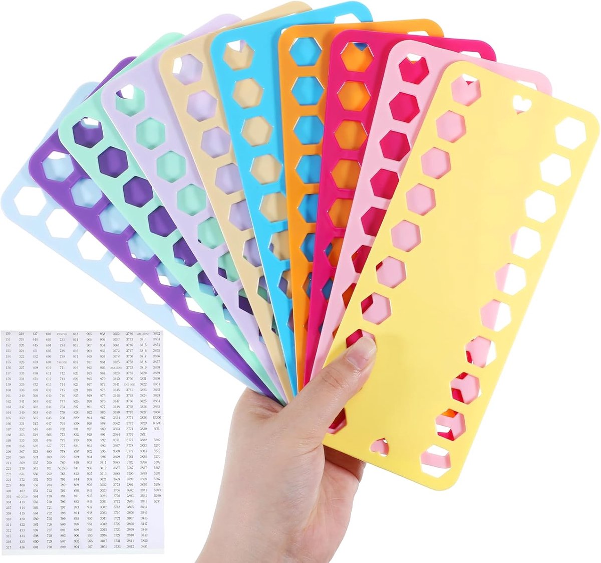 10 stuks borduurgaren, opbergspoelen met stickers van plastic, borduurwerk, tandzijde, organizer, borduurdraad, organizer voor handwerk, doe-het-zelf borduurwerk, naaien, opslag