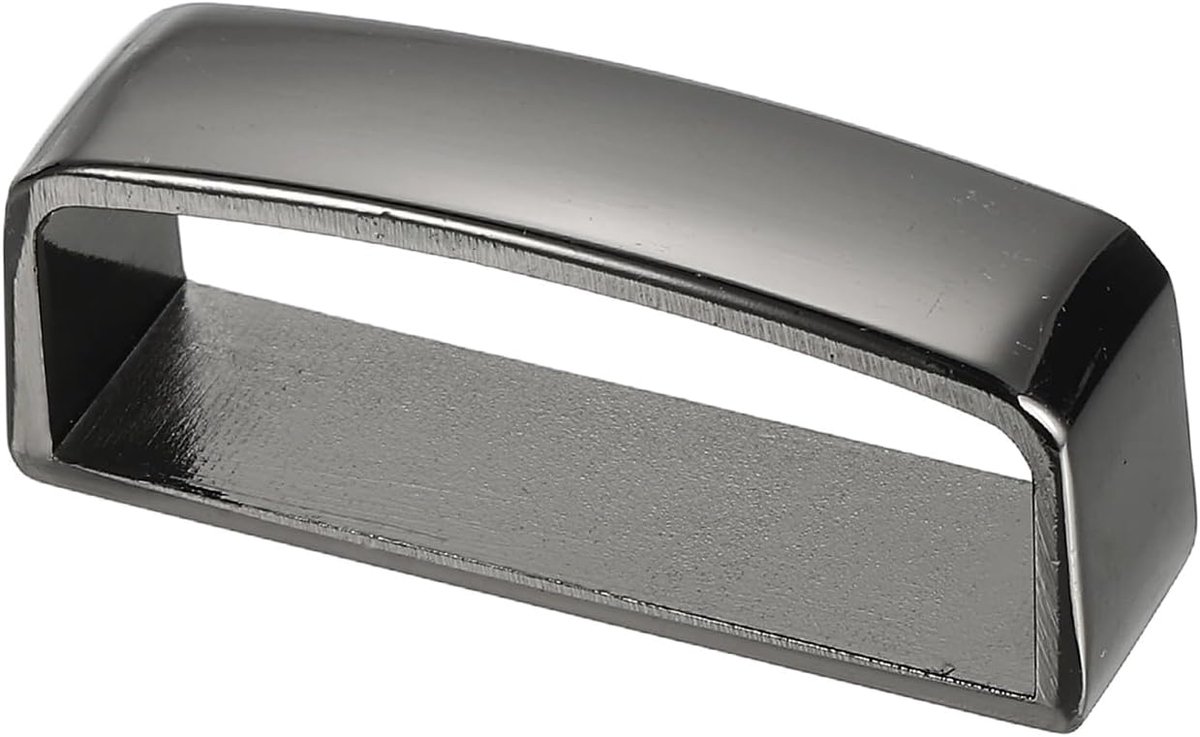 1-1/2 Inch 40mm Riemlus Keepers, Legering Riem Ring Heren Gesp voor DIY Craft Bevestiging, Zwart, Zwart, 0.47 inch