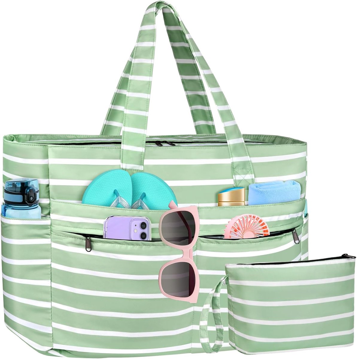 Strandtassen Vrouwen XXL - Waterdichte Strandtas - Extra Groot en Lichtgewicht - Ideaal voor Vakantie - SnelShoppen