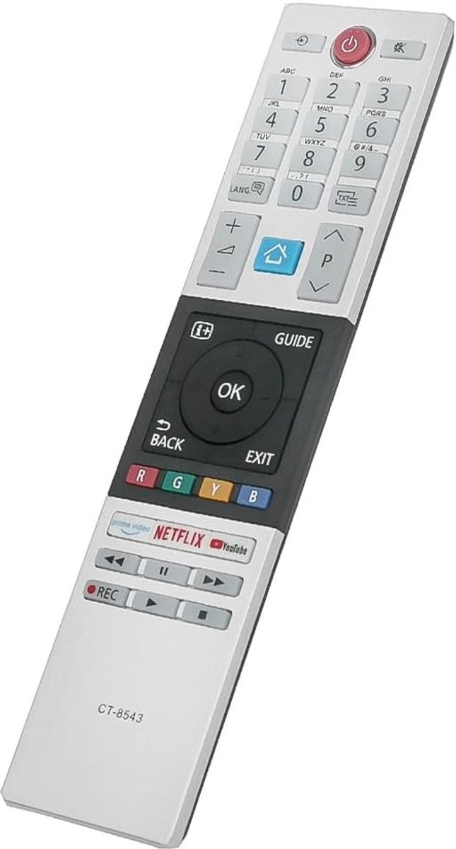 Afstandsbediening voor Toshiba TV - Compatibel met FHD UHD XUHD - Meer gebruiksgemak met Netflix en YouTube knoppen - SnelShoppen