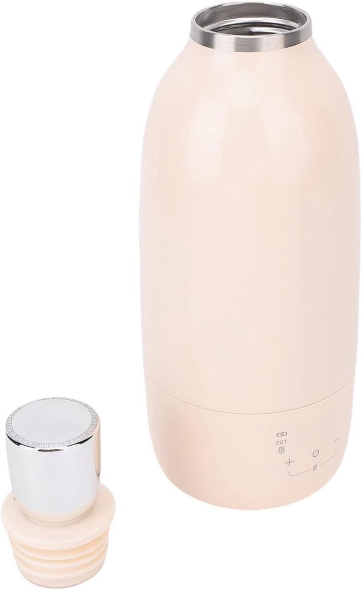 Draagbare Waterkoker - Reis Waterkoker Melkwarmer - Onderweg Warme Dranken - Lekvrij Schokbestendig - 200 ml - Zwart
