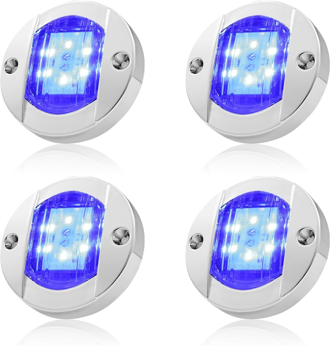 4 Stks LED Boot Lichten met 8 Schroeven, 12 V LED Boot Interieur Licht voor Boot Dek LED Spiegelbevestiging Licht LED Boot Lichten