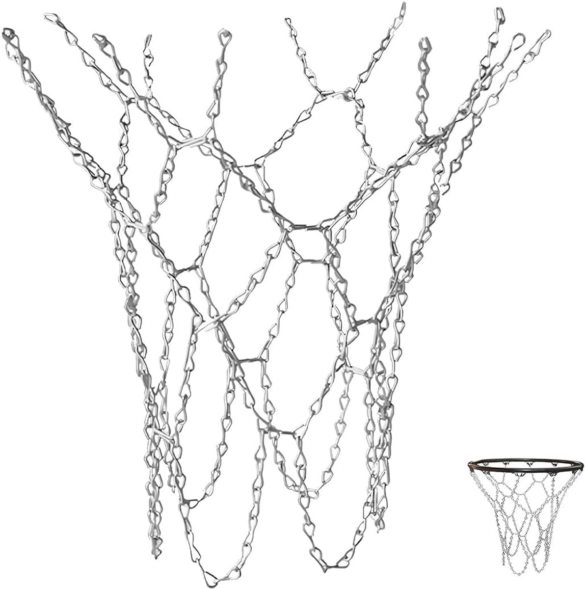 Basketbal Netto Stalen Ketting Metalen Netto Vervanging 50cm Legering Outdoor Indoor Hoepel Netting Verzinkt 3mm Dikke Roestbestendig