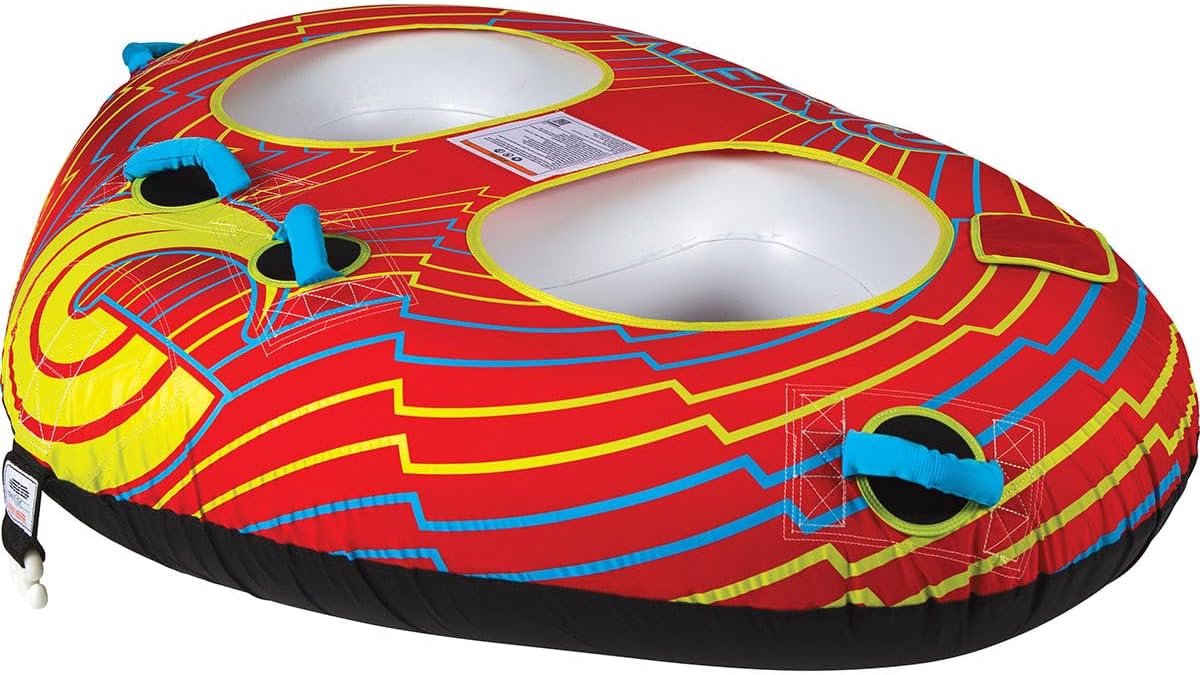 Towable tube 56" x 70" - delta-vorm - 4 gewatteerde handvaten - ideaal voor 1 of 2 personen - SnelShoppen