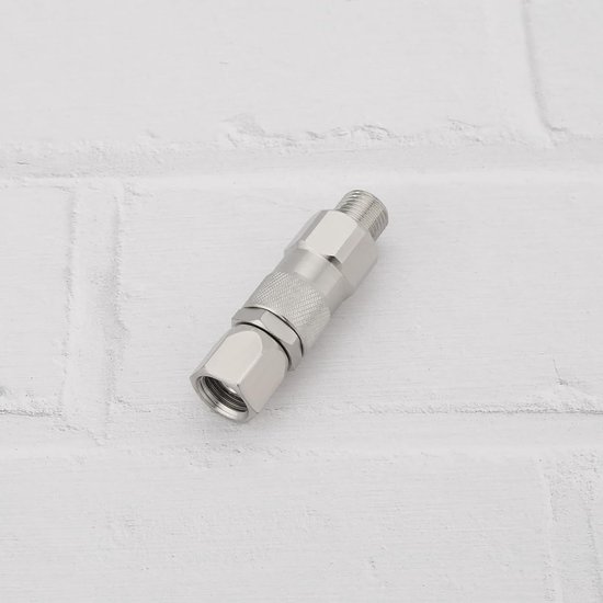 1 ST Draaibare Joint Hoge Druk 1/4 Inch Mannelijke - 1/4 Inch Vrouwelijke Hogedrukreiniger Draaigewricht 66.2x16.9mm voor Airless Sproeiers Slang Connector Rvs Spuitpistool Swivel Joint — afbeelding 2