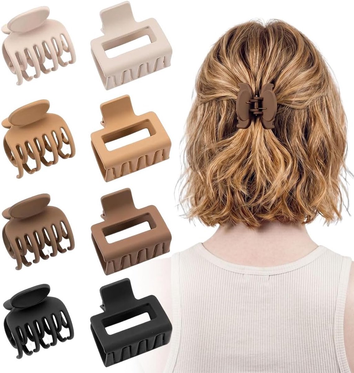 Haarspelden, middelgrote klauwclip, kleine haarklem, antislip haarspelden, haarspelden voor dun dik haar, haarstyling-accessoires voor vrouwen en meisjes