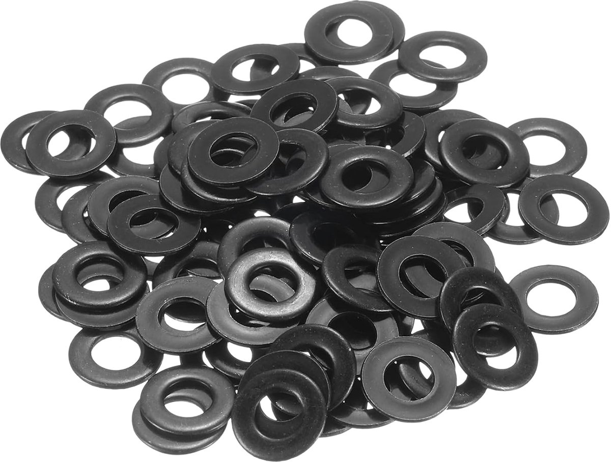 Platte schijven, 9 mm buitendiameter, 304 roestvrij stalen metalen schijven voor schroeven en moeren
