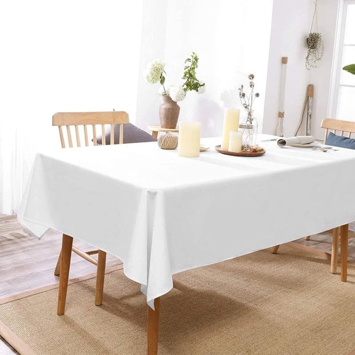 Tafelkleden 60 x 102 inch voor 1,8 m rechthoekige tafels polyester tafelkleed vlek- en rimpelbestendig wasbaar tafelkleed voor huwelijksreceptie banket feest