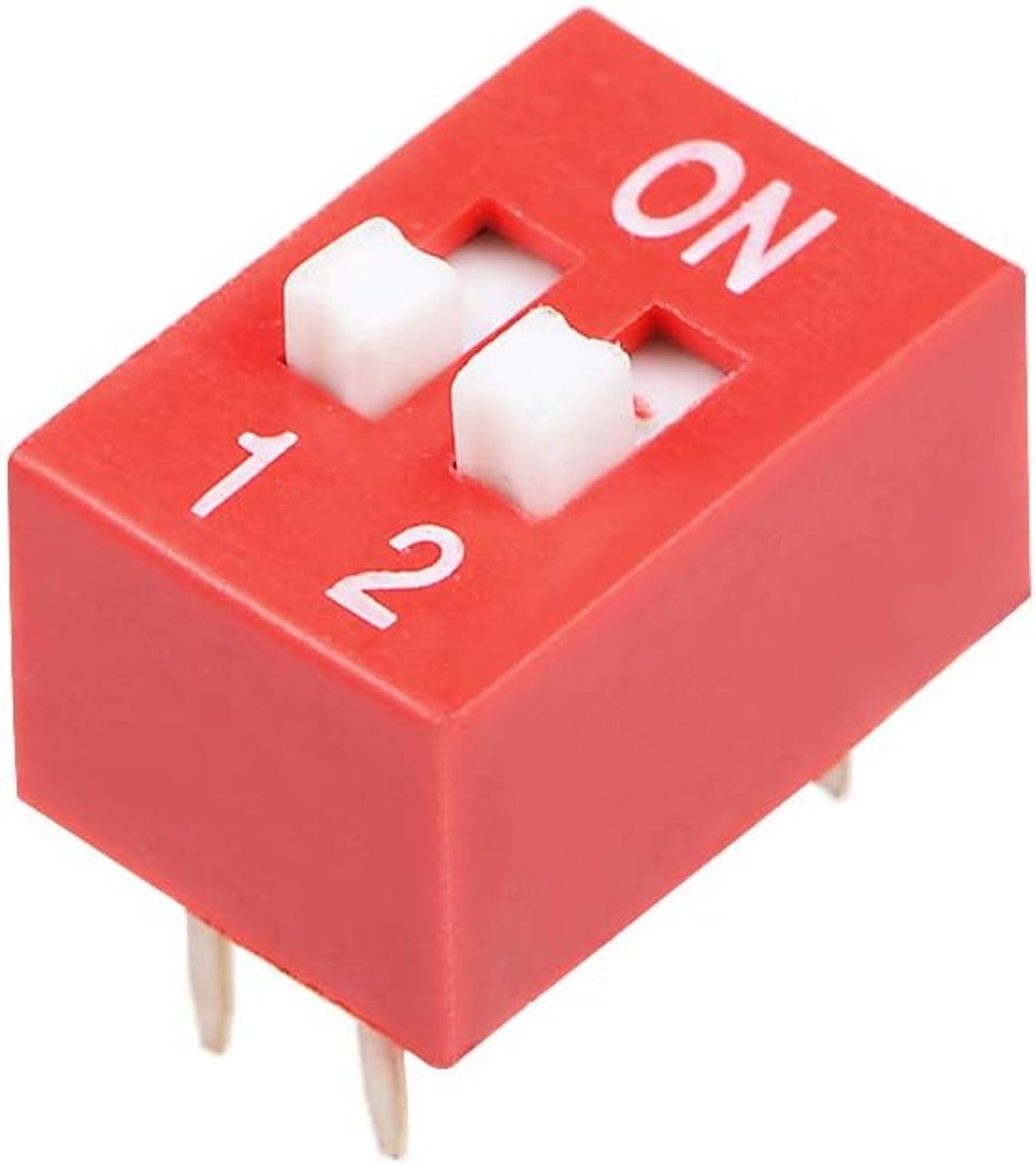 DIP-schakelaarstand afstand voor printplaat 1-8 bit 2,54 mm rood 1-2-50Pcs