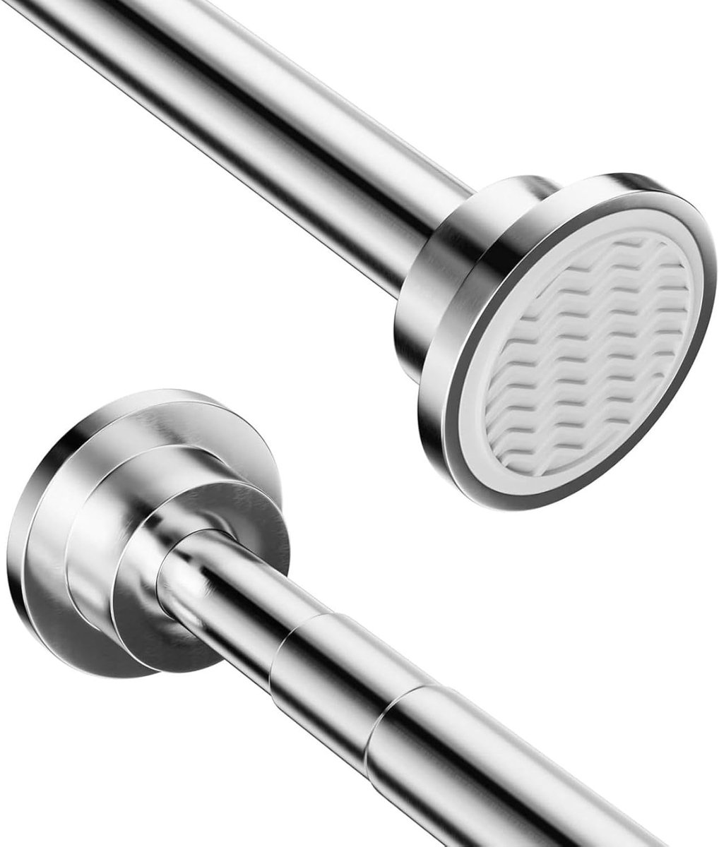 Roestvrij staal, verstelbare kaststang, ponsvrije kleding, hangende stok, hanger voor balkonraam (22 buizen 40-55 cm)