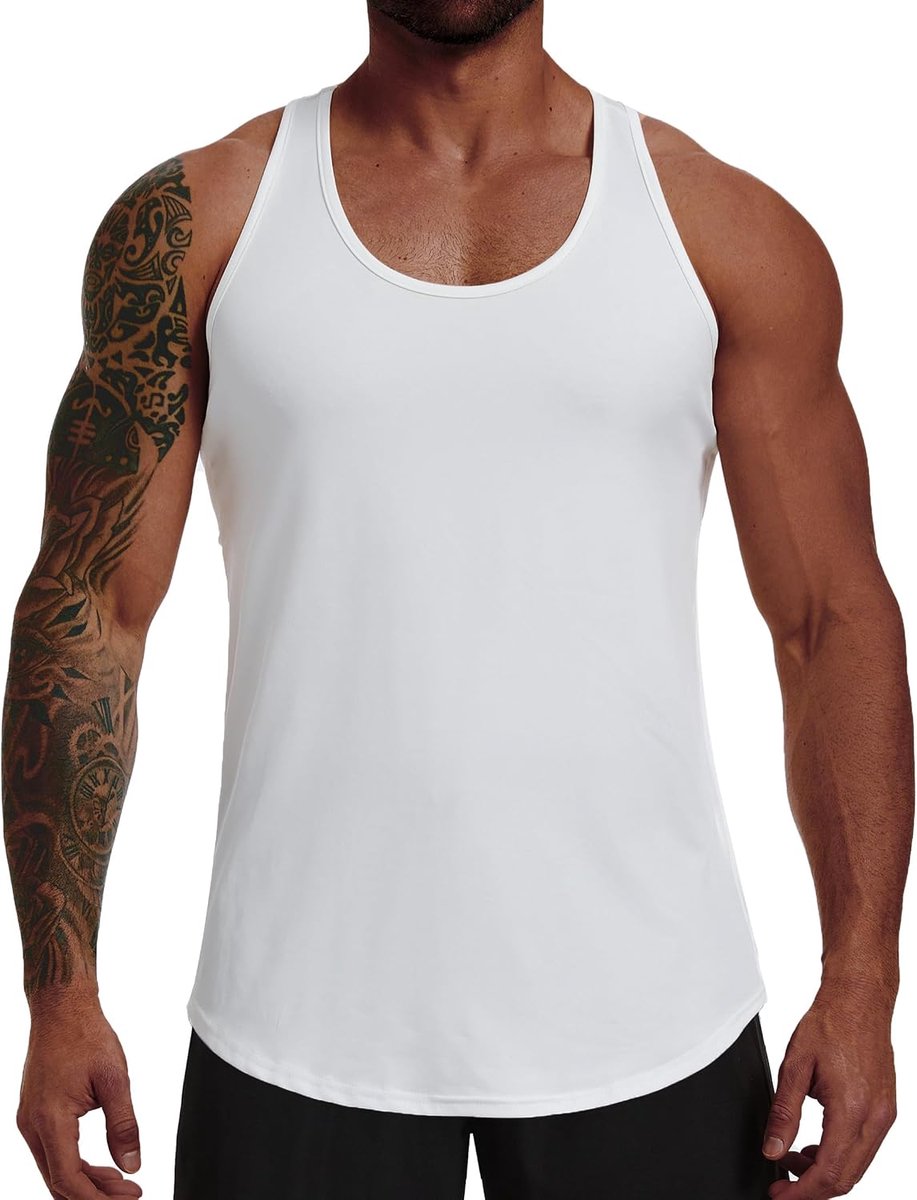 Sporttanktop voor heren, mouwloos, tanktop, fitnessstudio, hardlopen, ademende top, lichte top, training, fitness, tanktops, hardlopen, gym, zomer, T-shirt, mouwloos, S-3XL