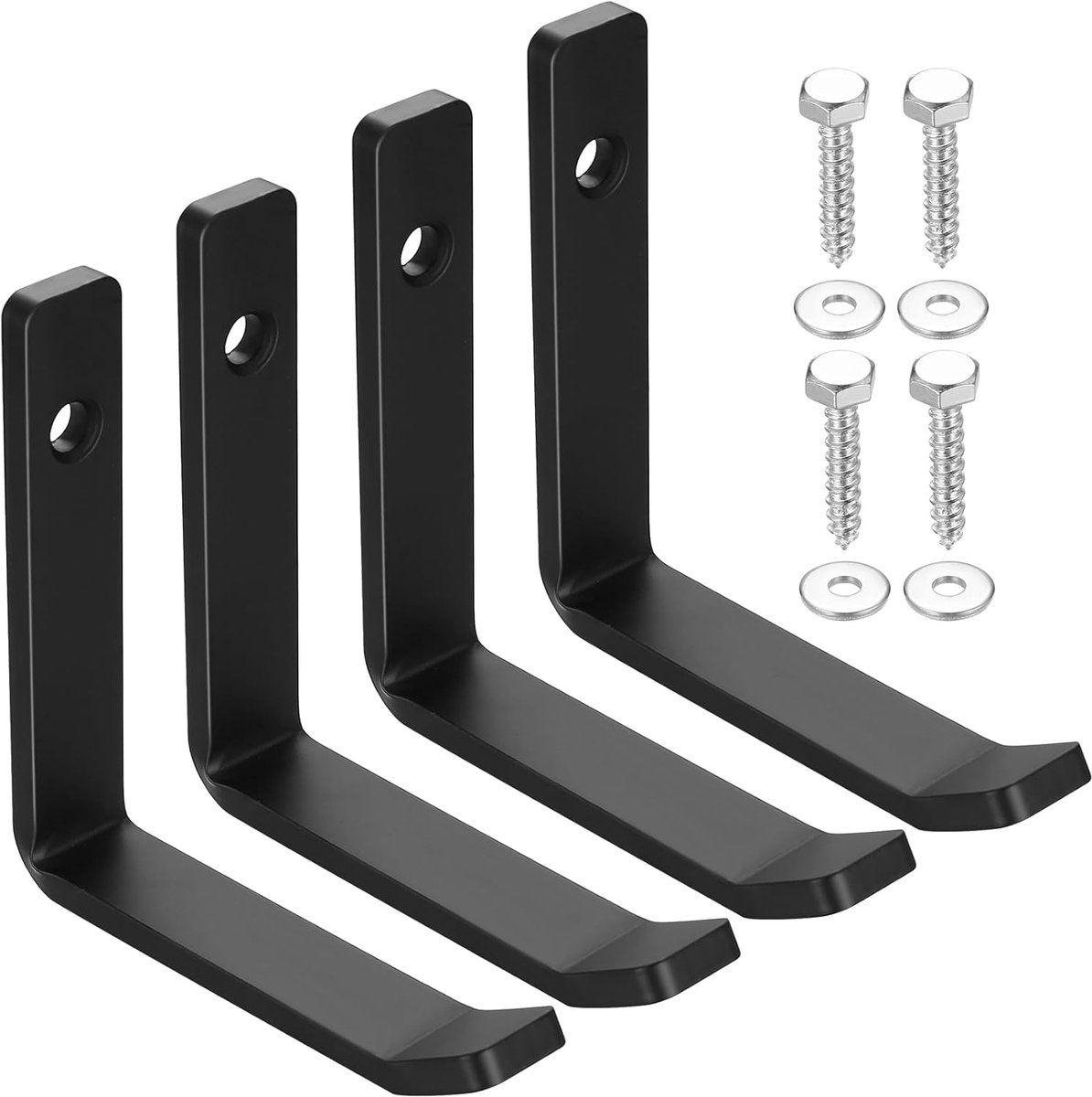 Garage haken 4 stuks - zware kwaliteit metaal - J-vormige haken - ideaal voor gereedschap en opslag - ShopVlot