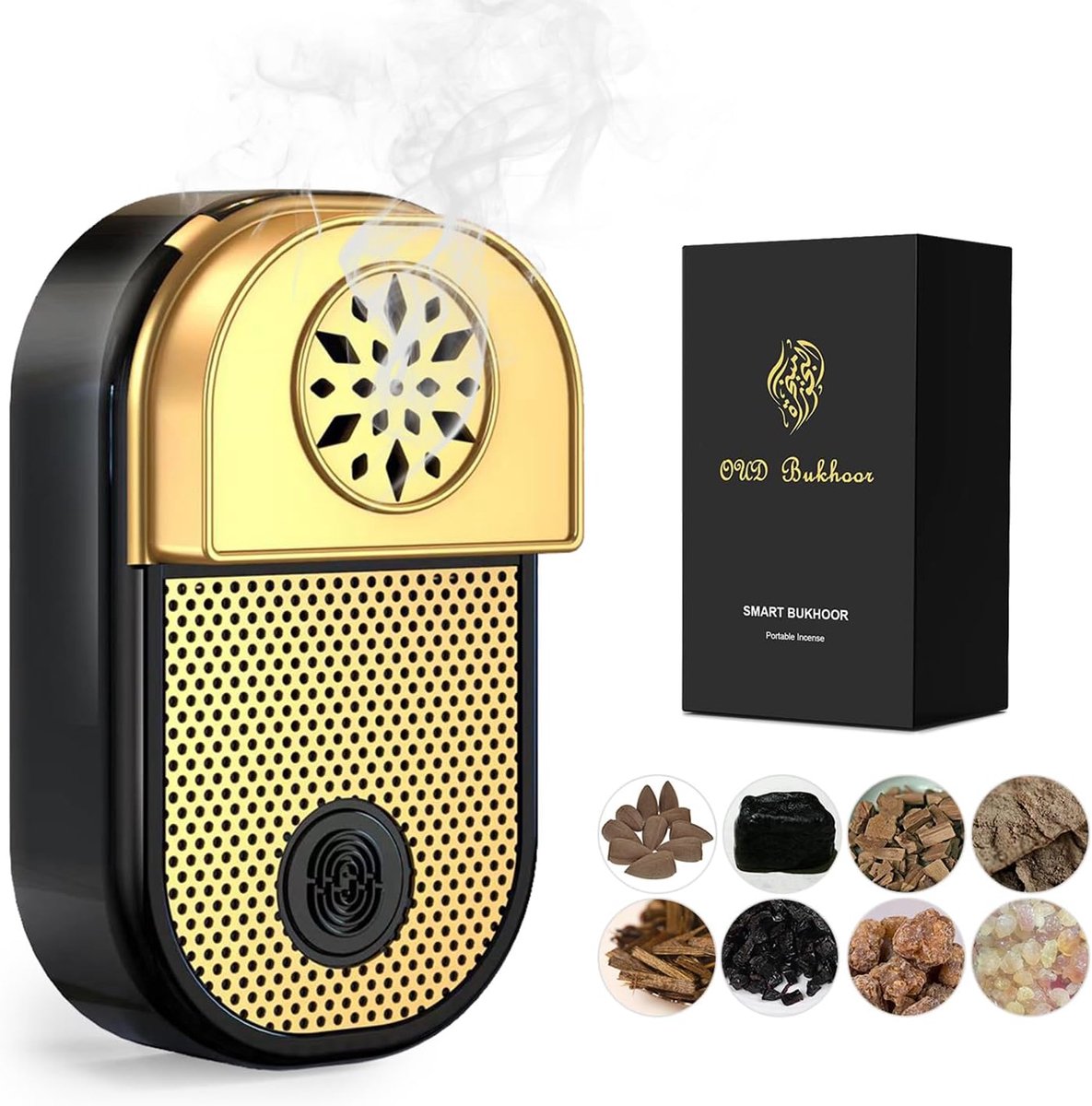 SnelShoppen - Bakhoor Mini Elektrische Kachel en Branders | USB Oplaadbare Aroma Diffuser voor Thuis, Meditatie en Reizen