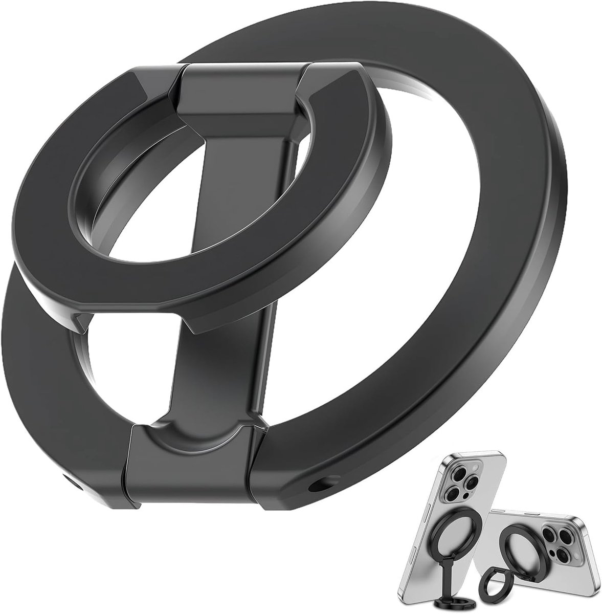 Mobiele telefoon ringhouder - dubbelzijdige magnetische ringhouder - 2-in-1 ontwerp - ultieme mobiliteit - ShopVlot