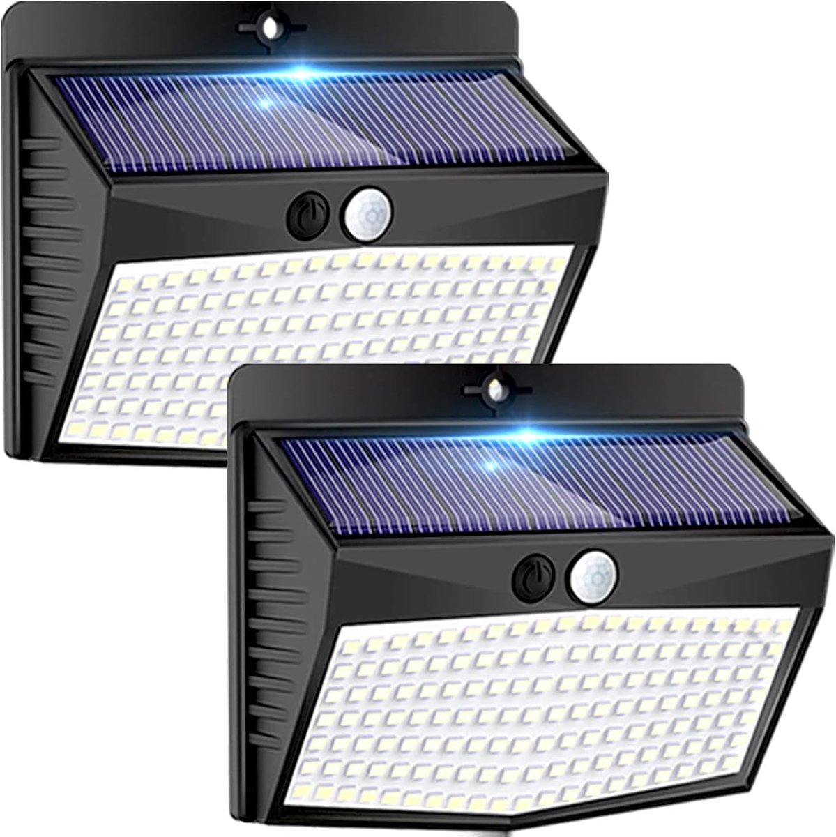 Solar buitenlamp met bewegingssensor 138 LED - 180° verlichting - IP65 waterdicht - veilig voor tuin - ShopVlot