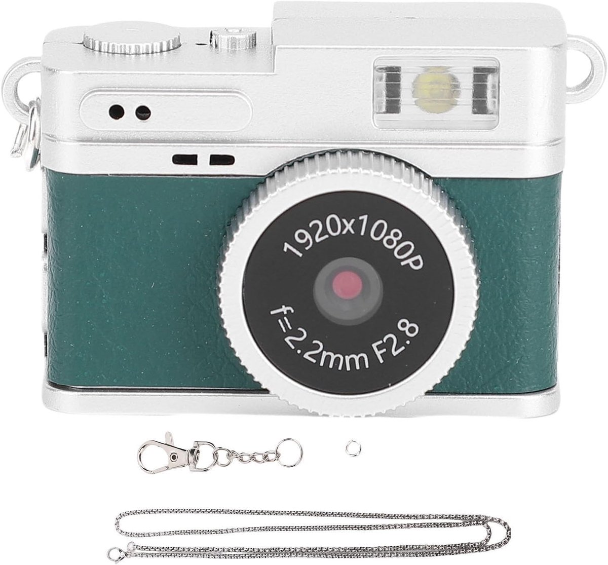 SnelShoppen - Dpofirs Mini Keychain Camera 1080p HD - Retro Digitale Camera met Flitslicht - Compact en Draagbaar voor Reisopnames - Groen