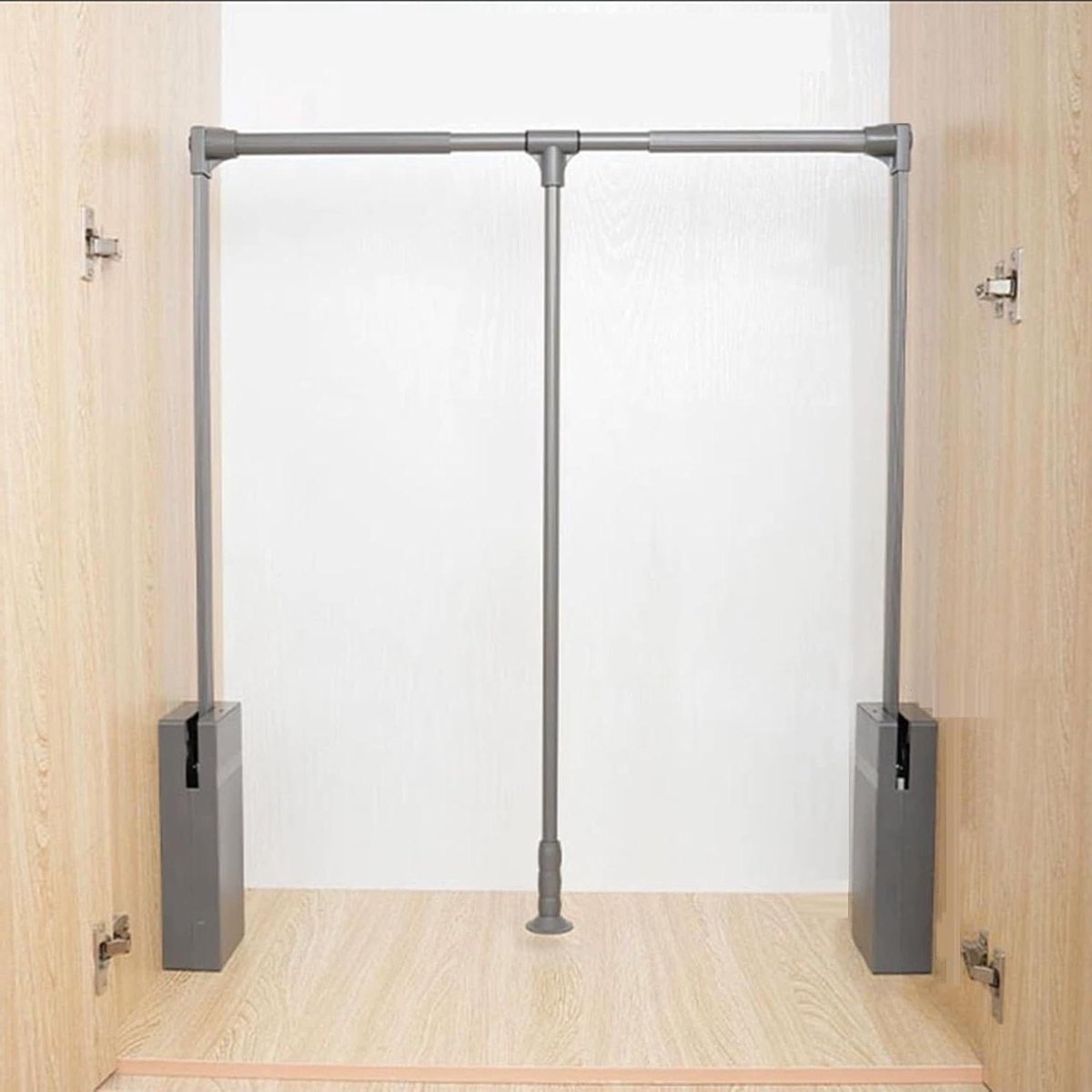 Kledinglift Kast - Uittrekbare Kledingstang - Kleding Ophangen - Comfortabele Uittrekfunctie - 660-890 mm - Grijs