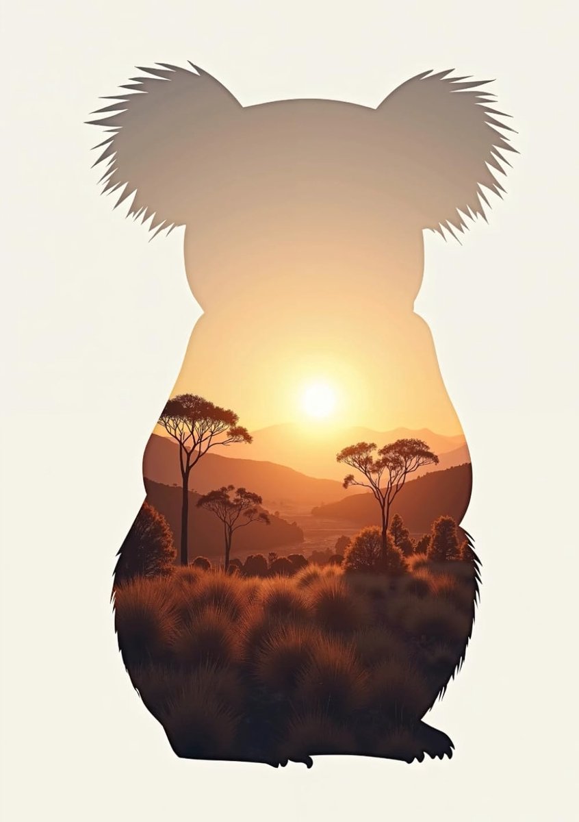 Notitieboek A5 - Softcover - Koala Silhouet - Perfect voor creatief schrijven - ShopVlot